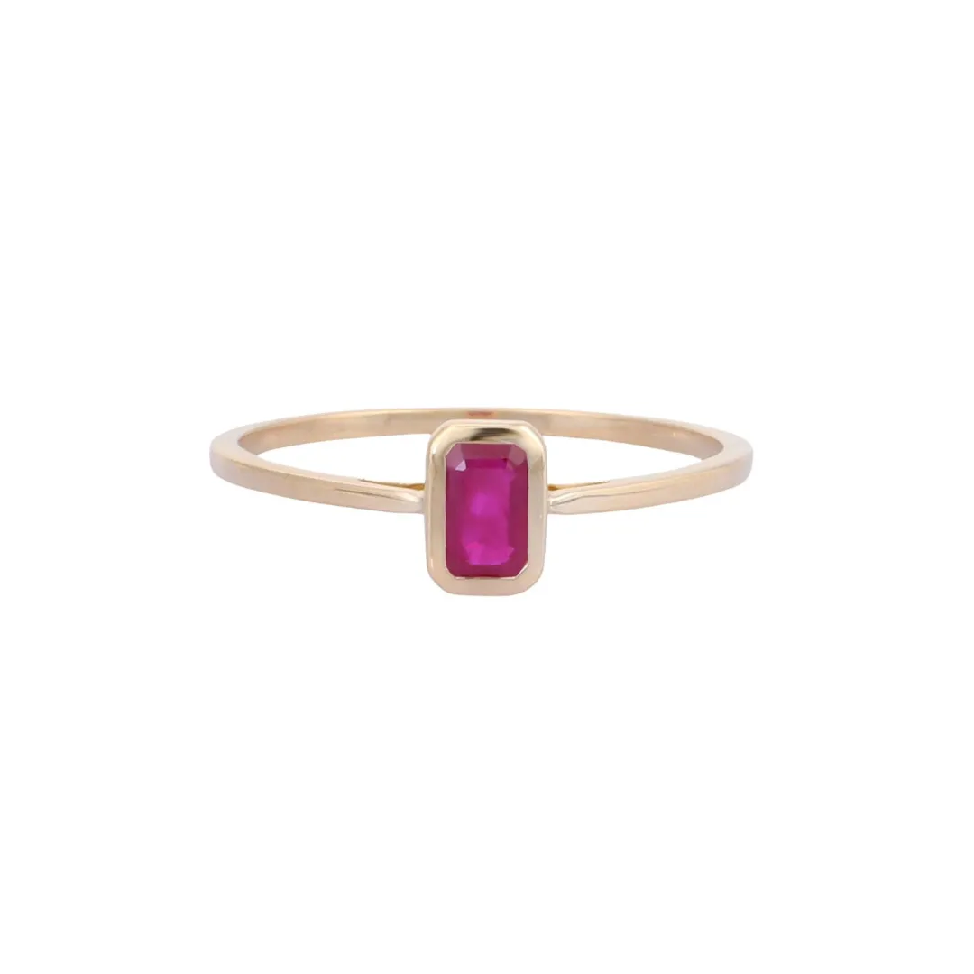 14K Gold Ruby Ring