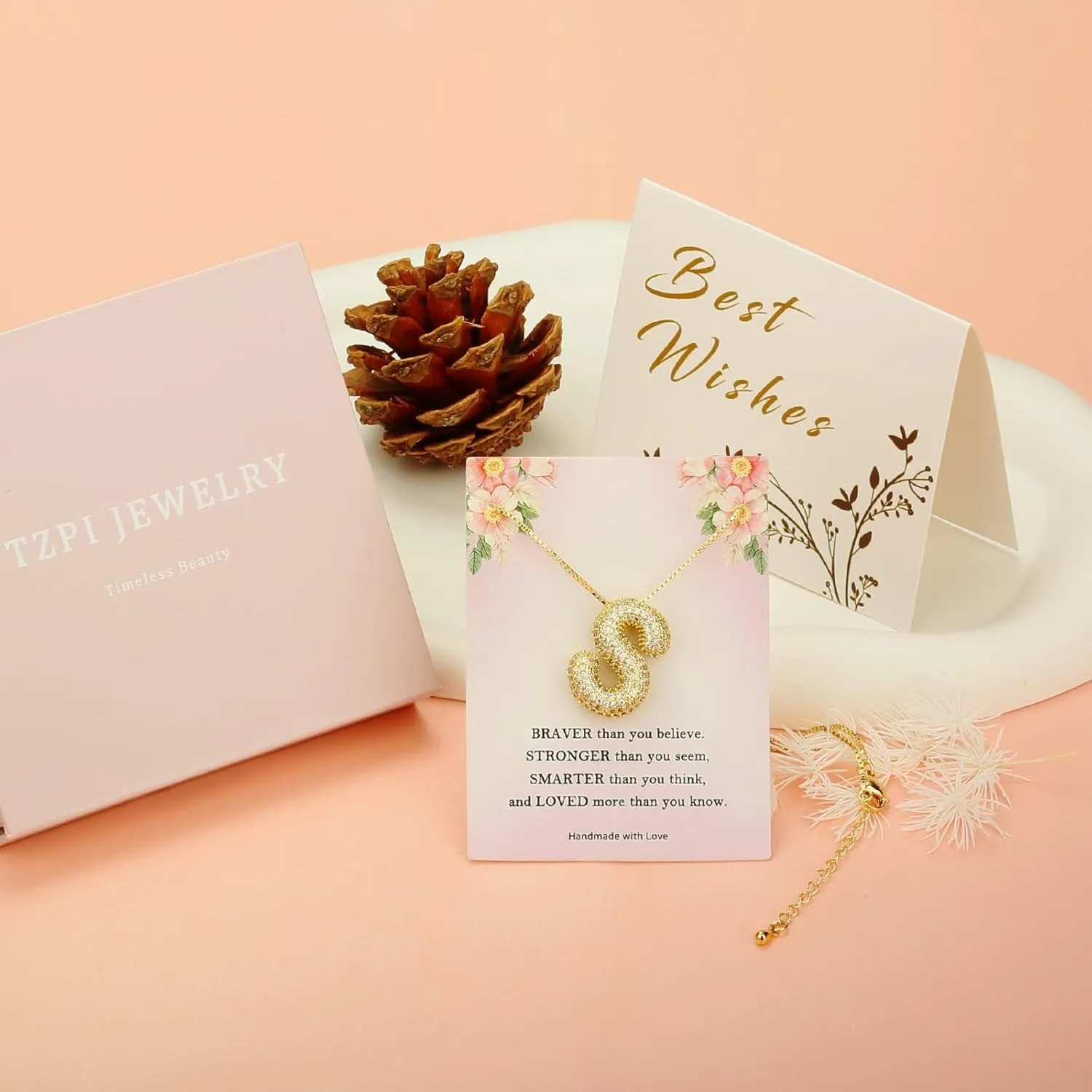 18K Bubble Letter Necklace Gold for Women, Initial Necklaces Rhinestone Chunky Bubble Letter Necklace as Birthday Gifts Charm Puff Name Pendant Alphabet Necklaces Non Tarnish Gold Plated Jewelry