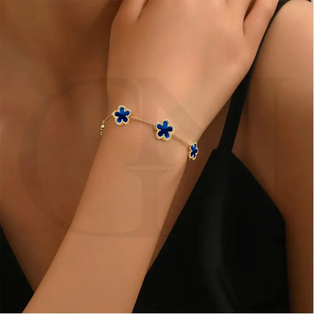 18K Gold Plated Clover Bracelet |Adjustable Bracelets| Lucky Flower Cute Link Bracelets Jewelry Gifts for Women