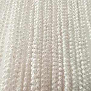 24pc 6mm Pearl Necklaces Bulk Faux Pearl Strand White Bead Necklace for 1920s Tea Party Bridal Shower Masquerade Flapper Party