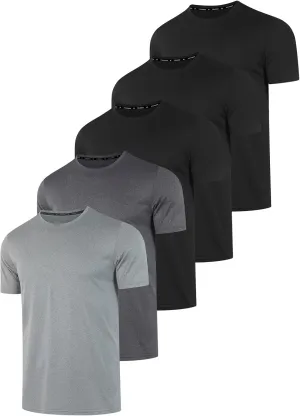 5 Pack Workout Shirts for Men T Shirts Quick Dry UPF 50  Sun Protection Athletic Short Sleeve Tops Lightweight Summer Tee
