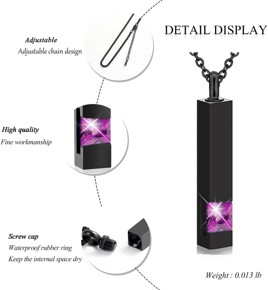 5 Pcs Cremation Urn Necklace for Ashes Keepsake Heart Cross Crystal Jewelry for Ashes,Stainless Steel Waterproof Memorial Urn Keepsake Necklace Urn for Women Men Loved Ones