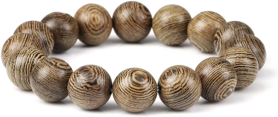 6 8 10 12mm wooden beads bracelets men elastic buddhist prayer bracelets & bangles handmade women yoga