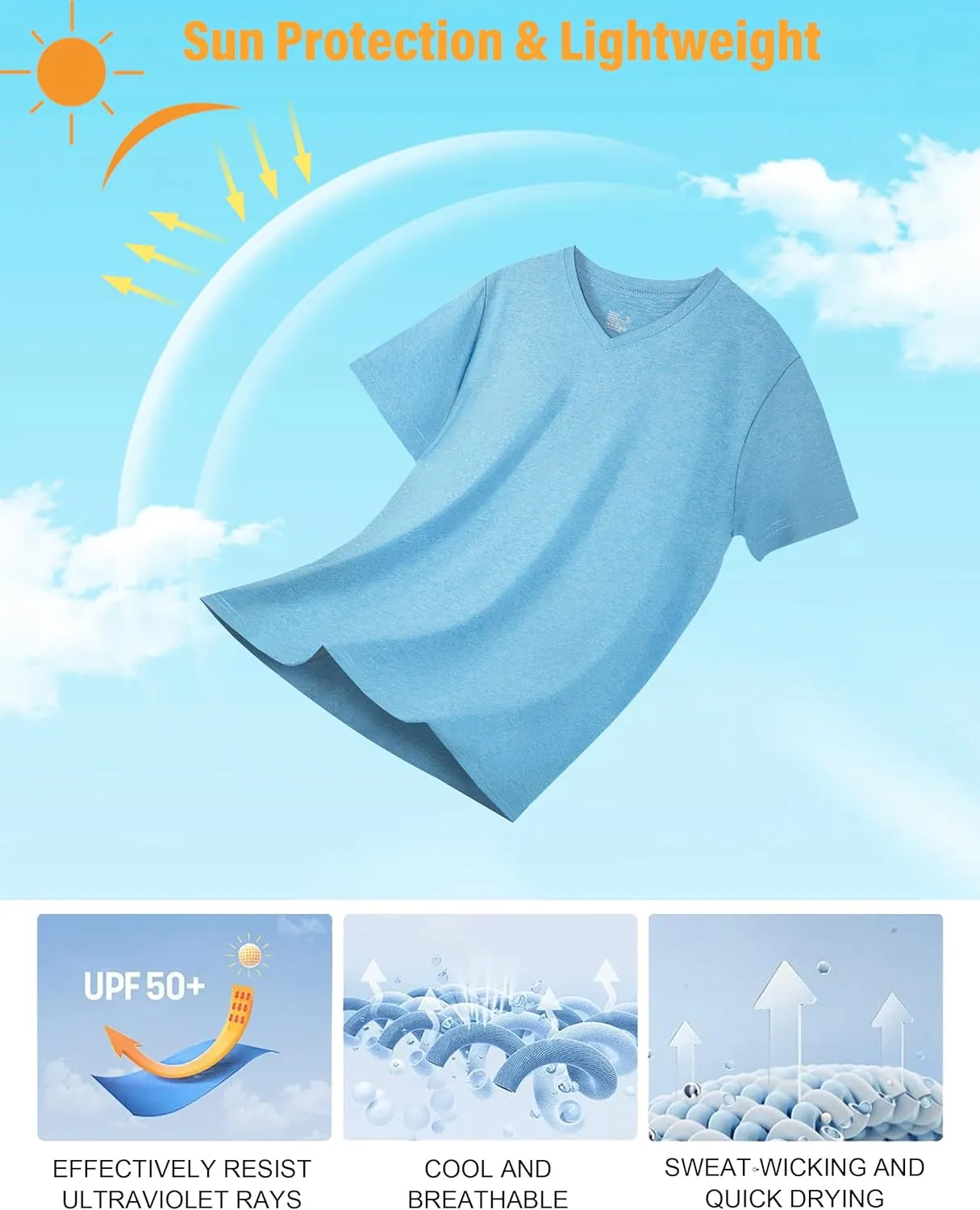 6 Pack Workout Shirts Women V-Neck T Shirts Athletic Short Sleeve UPF 50  UV Sun Protection Quick Dry Gym Running Yoga Tops