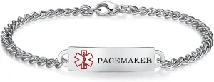 6.5"-8.5" Medical alert id bracelets for Women Men Stainless steel Medical Emergency Bracelets Free engraving