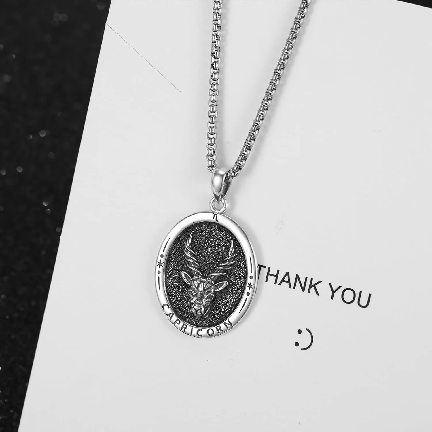 925 Sterling Silver Zodiac Constellation Pendant with Stainless Steel Chain 22" 2"