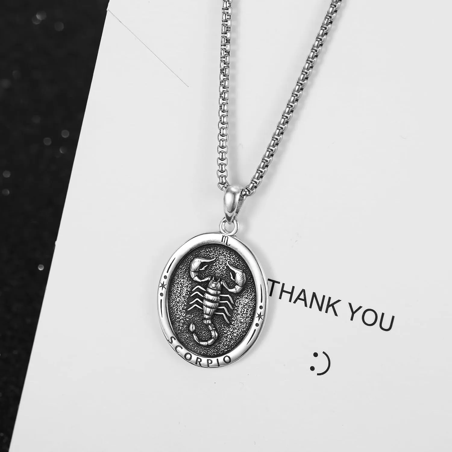 925 Sterling Silver Zodiac Constellation Pendant with Stainless Steel Chain 22" 2"