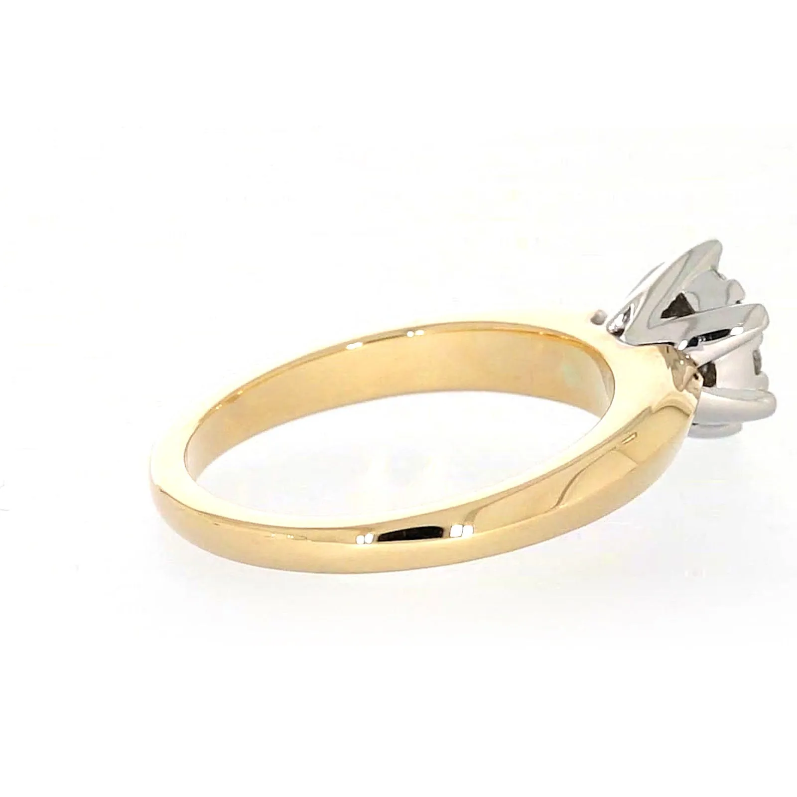 9ct Two Tone Gold Round Brilliant Cut with 0.50 Carat tw of Diamonds Ring