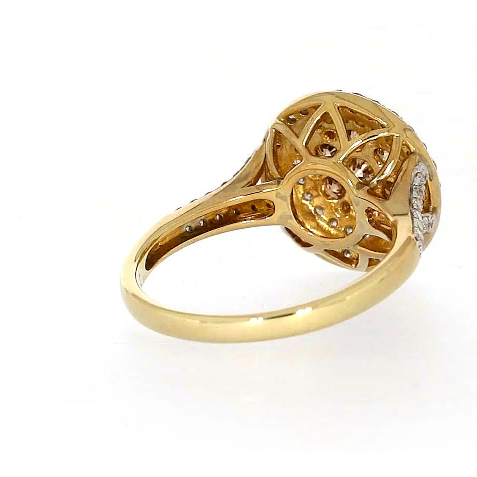 9ct Yellow Gold Round Brilliant Cut with 1 CARAT tw of Diamonds Ring