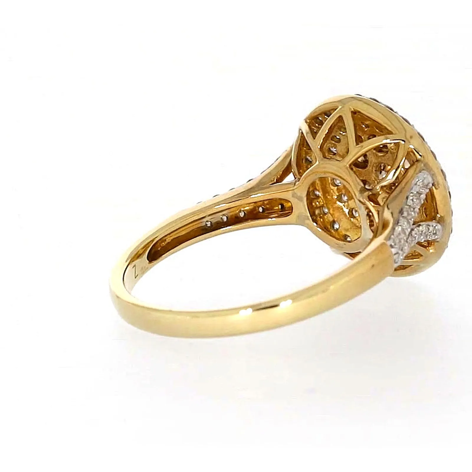9ct Yellow Gold Round Brilliant Cut with 1 CARAT tw of Diamonds Ring