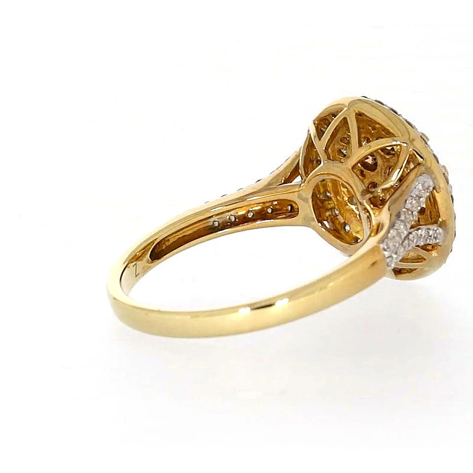 9ct Yellow Gold Round Brilliant Cut with 1 CARAT tw of Diamonds Ring