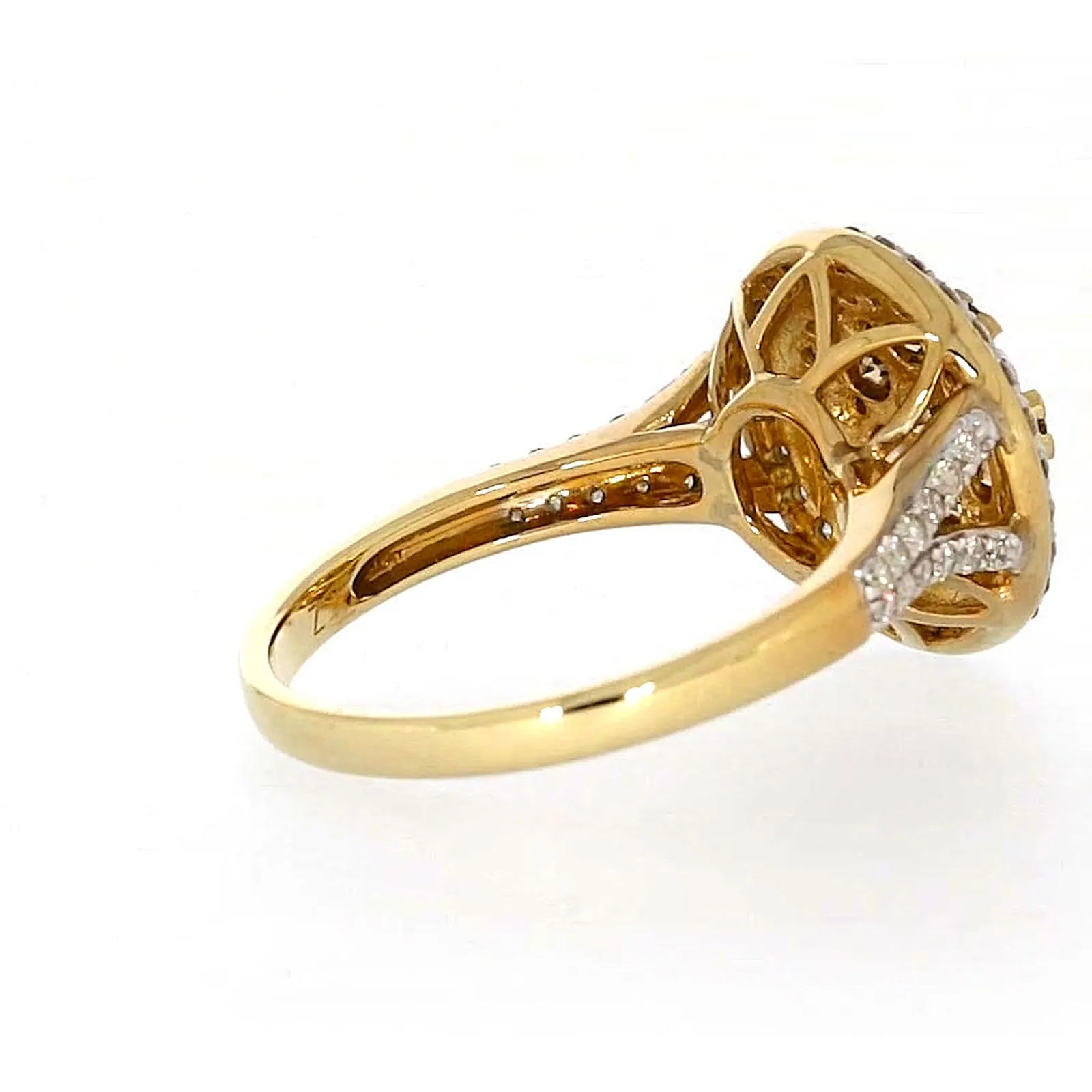 9ct Yellow Gold Round Brilliant Cut with 1 CARAT tw of Diamonds Ring