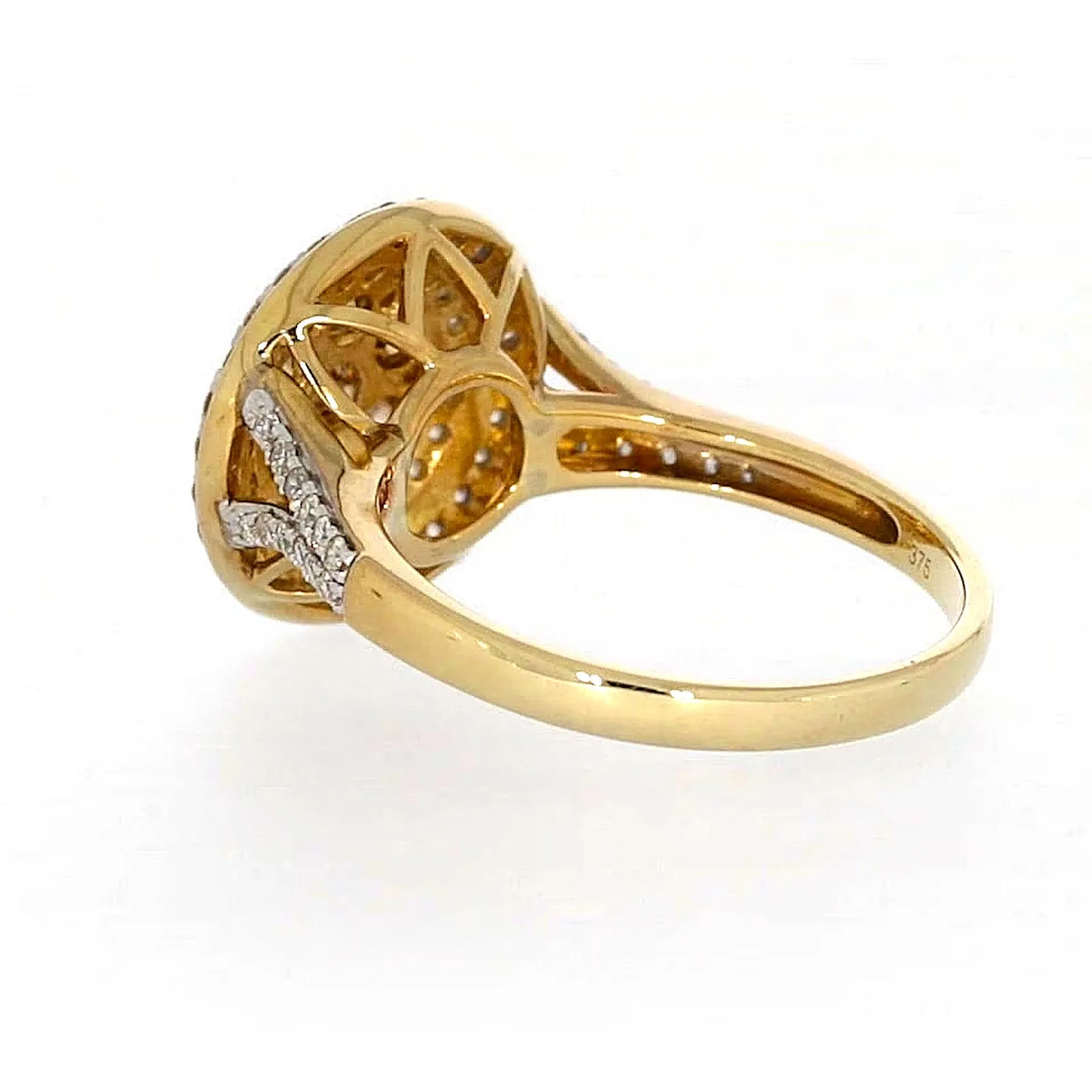 9ct Yellow Gold Round Brilliant Cut with 1 CARAT tw of Diamonds Ring