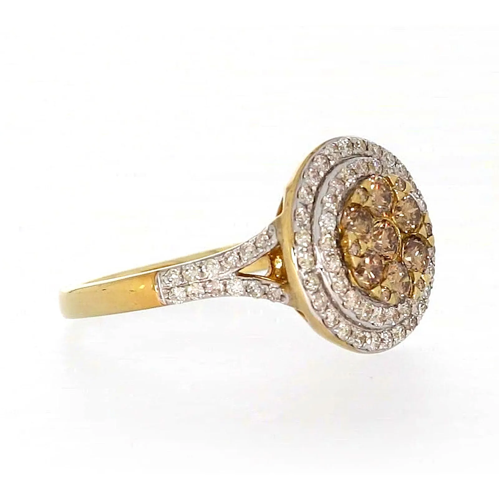 9ct Yellow Gold Round Brilliant Cut with 1 CARAT tw of Diamonds Ring