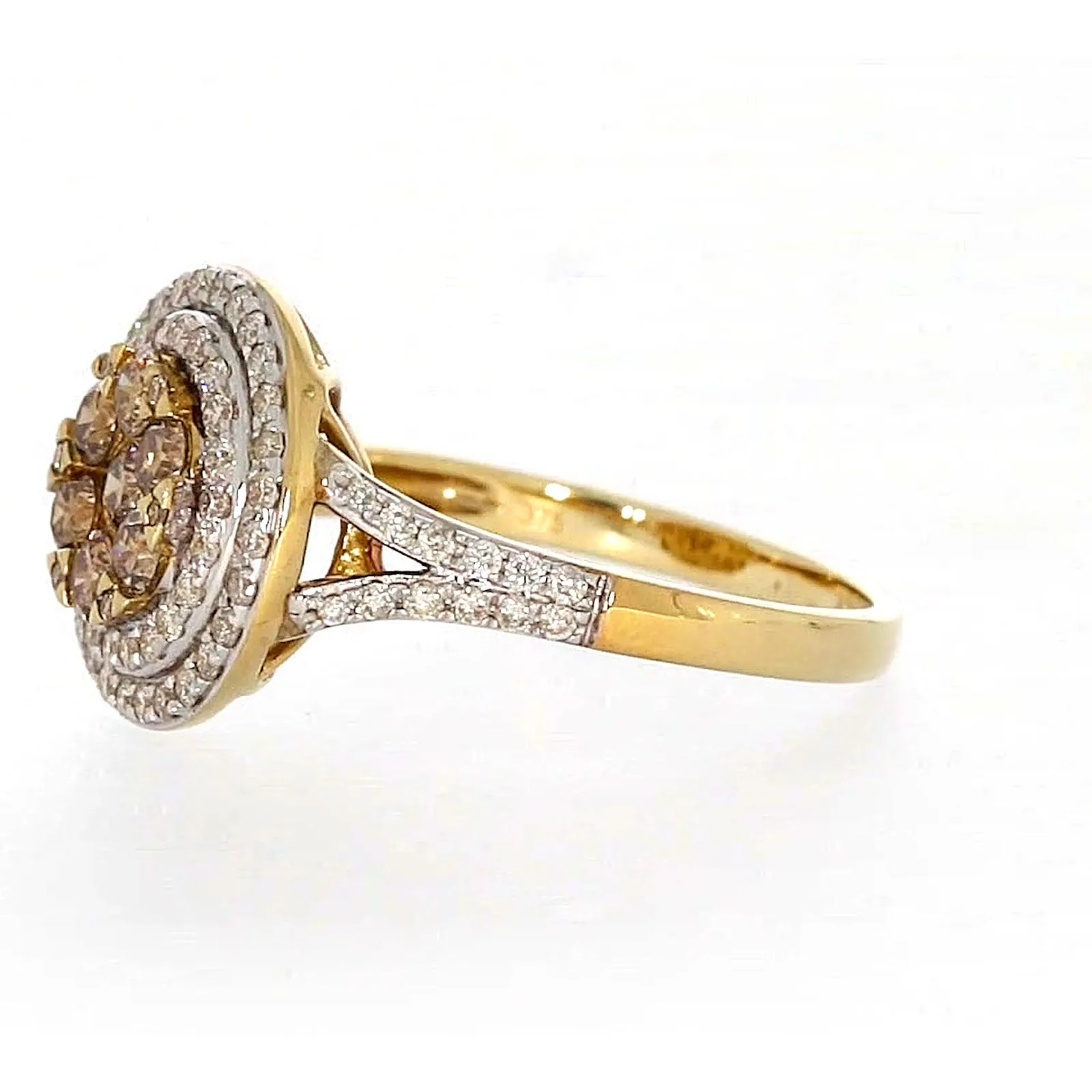 9ct Yellow Gold Round Brilliant Cut with 1 CARAT tw of Diamonds Ring