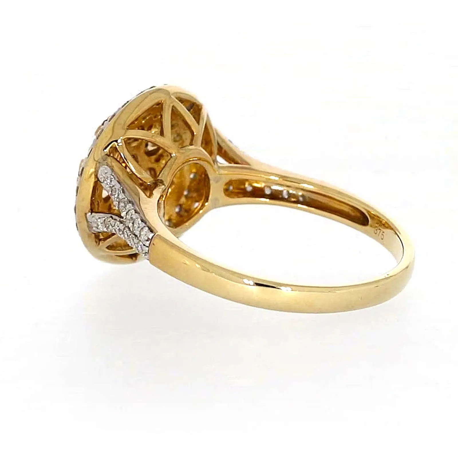 9ct Yellow Gold Round Brilliant Cut with 1 CARAT tw of Diamonds Ring