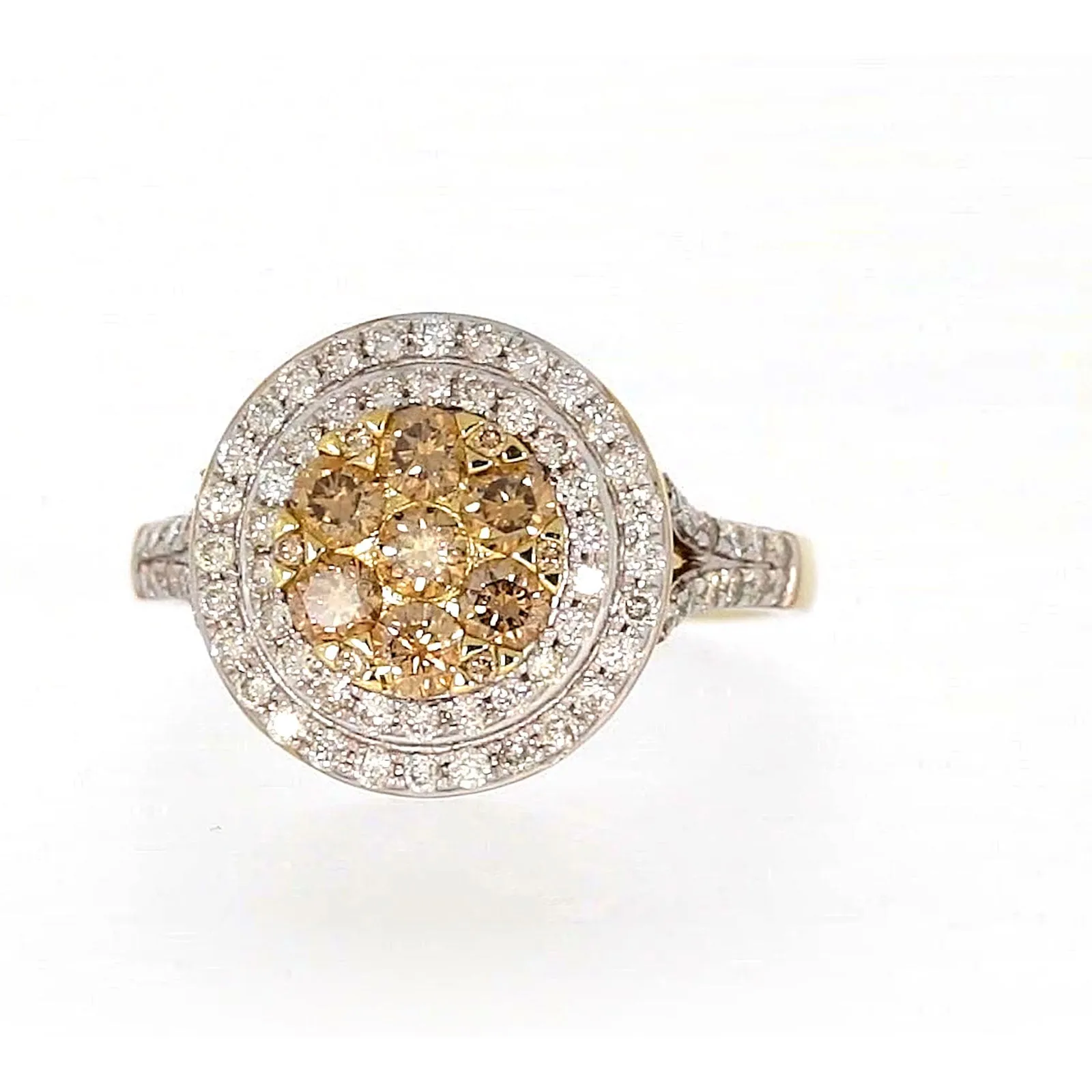 9ct Yellow Gold Round Brilliant Cut with 1 CARAT tw of Diamonds Ring