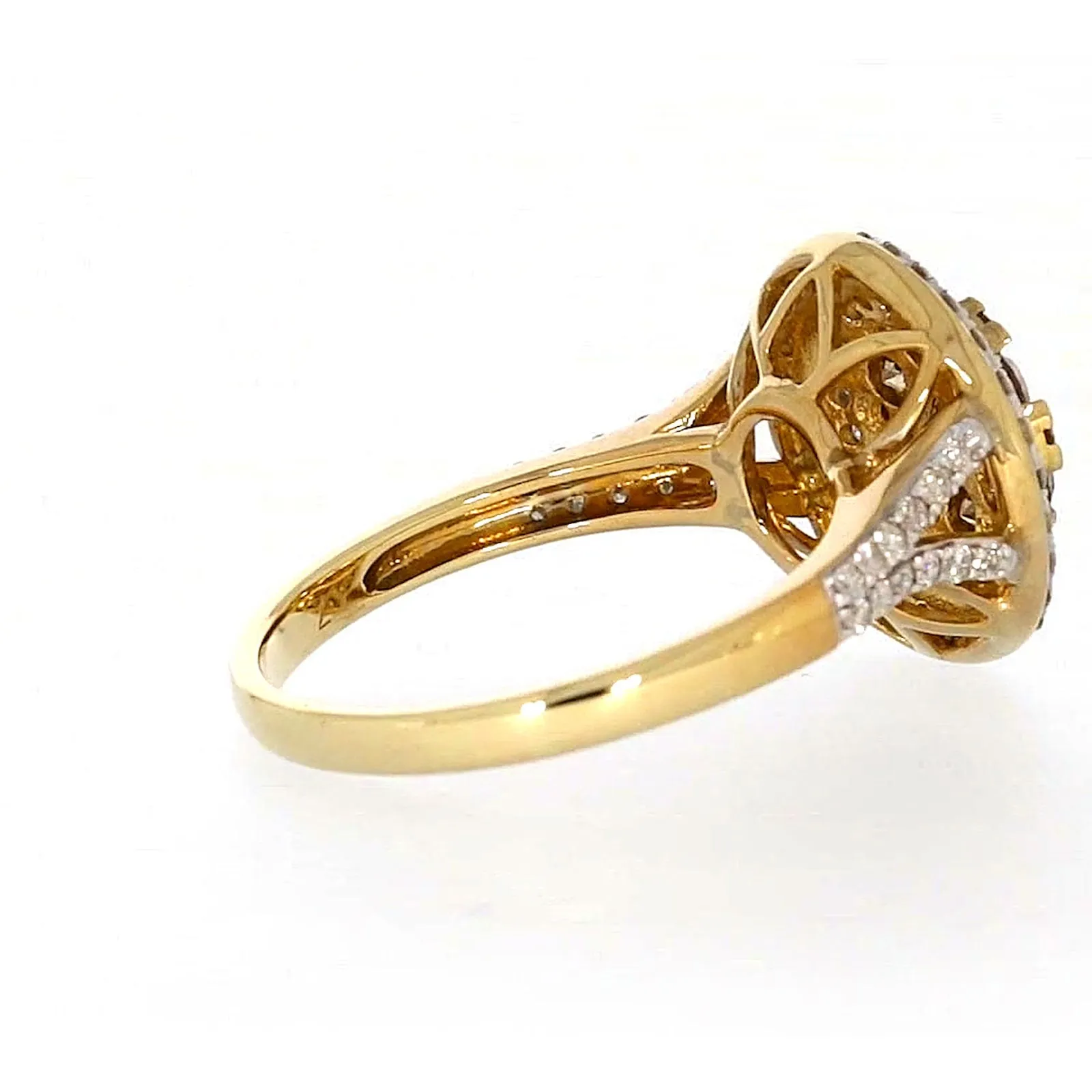 9ct Yellow Gold Round Brilliant Cut with 1 CARAT tw of Diamonds Ring