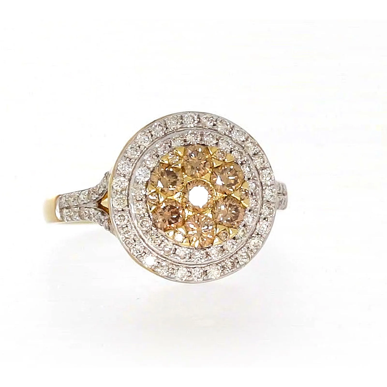 9ct Yellow Gold Round Brilliant Cut with 1 CARAT tw of Diamonds Ring
