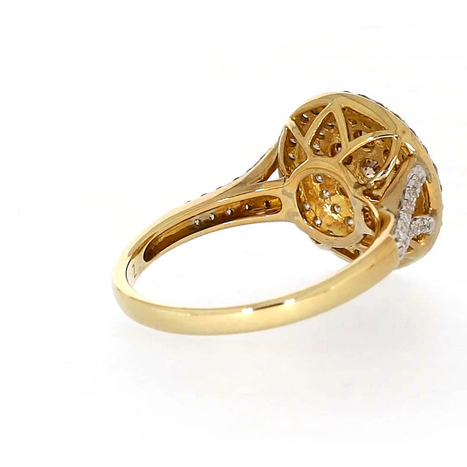 9ct Yellow Gold Round Brilliant Cut with 1 CARAT tw of Diamonds Ring