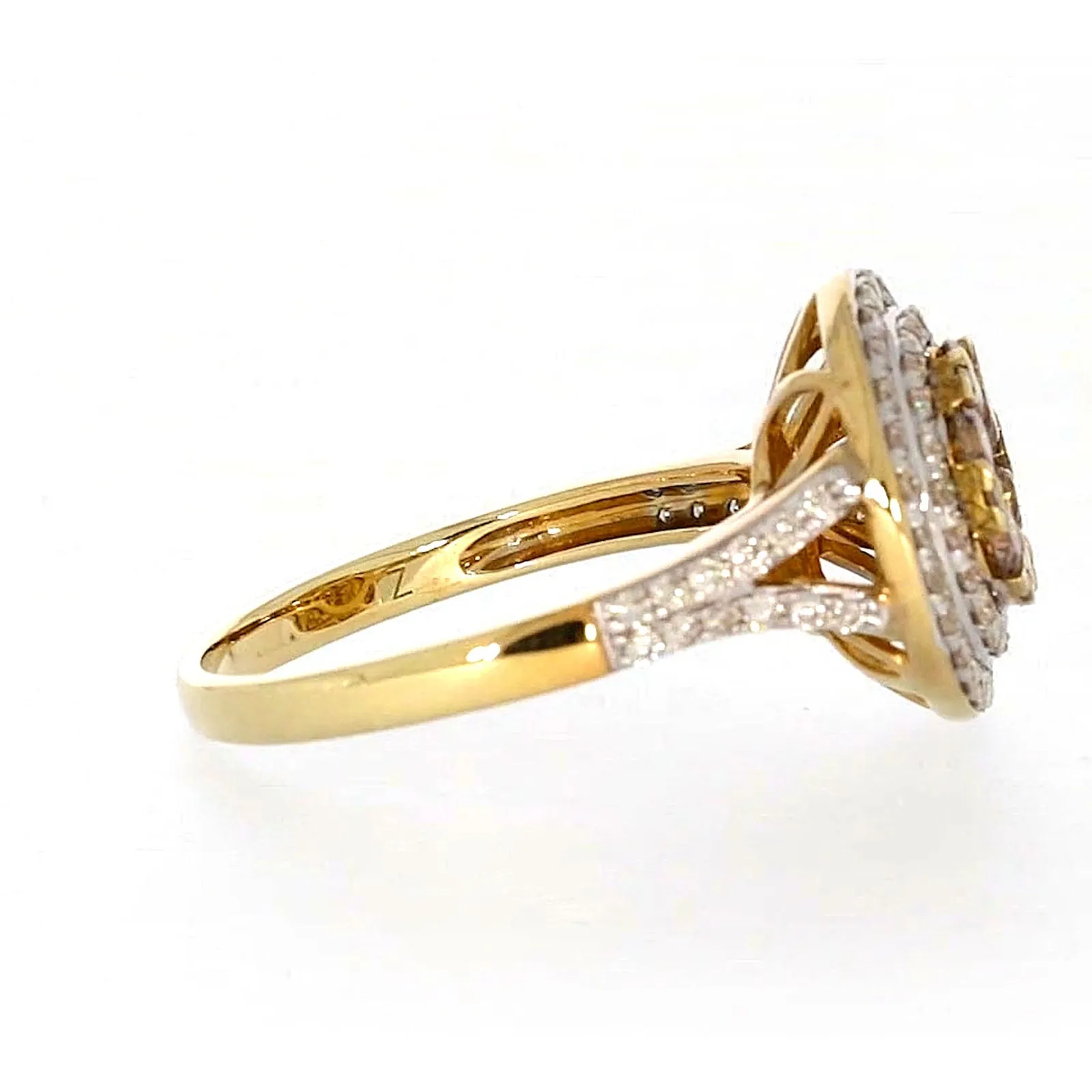 9ct Yellow Gold Round Brilliant Cut with 1 CARAT tw of Diamonds Ring