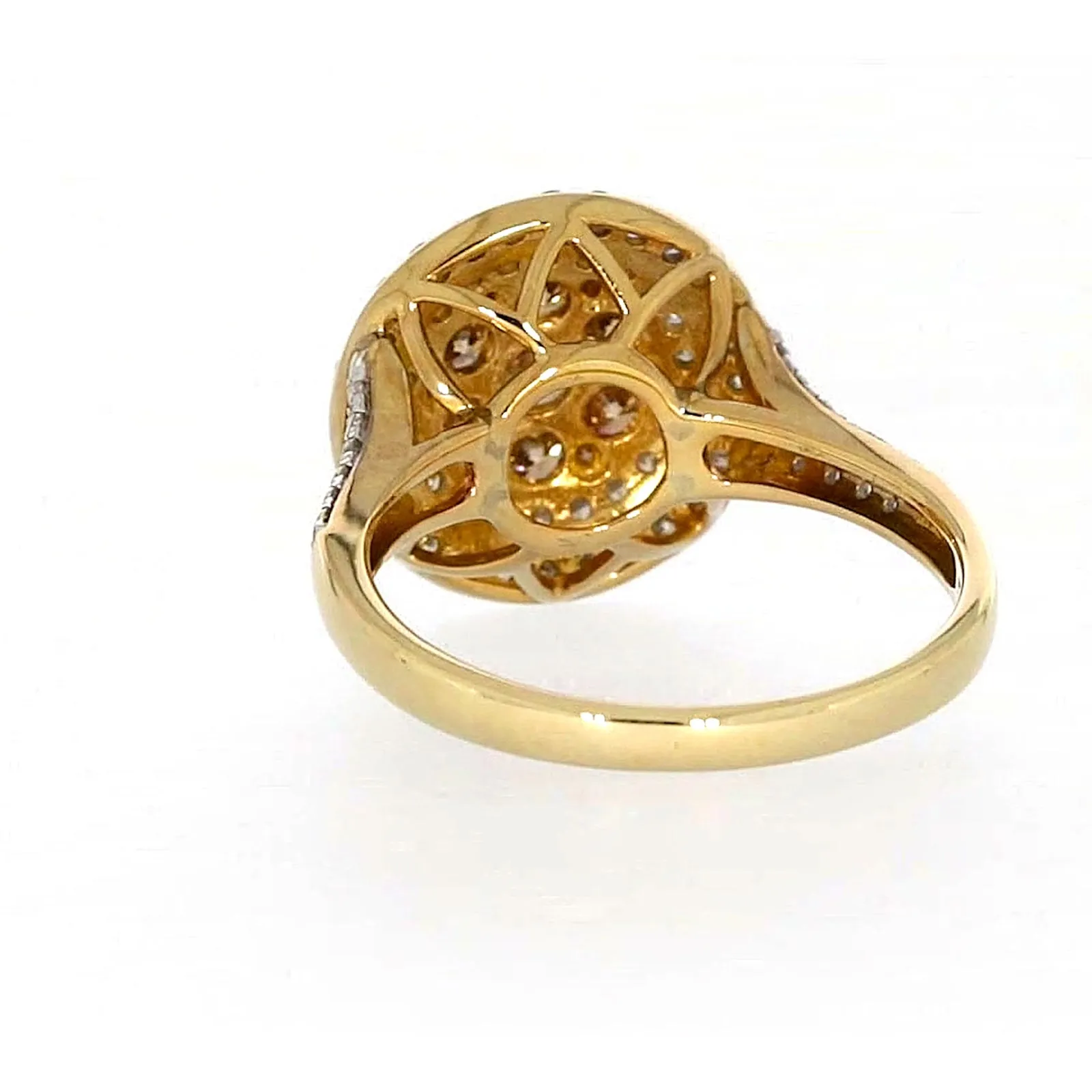 9ct Yellow Gold Round Brilliant Cut with 1 CARAT tw of Diamonds Ring