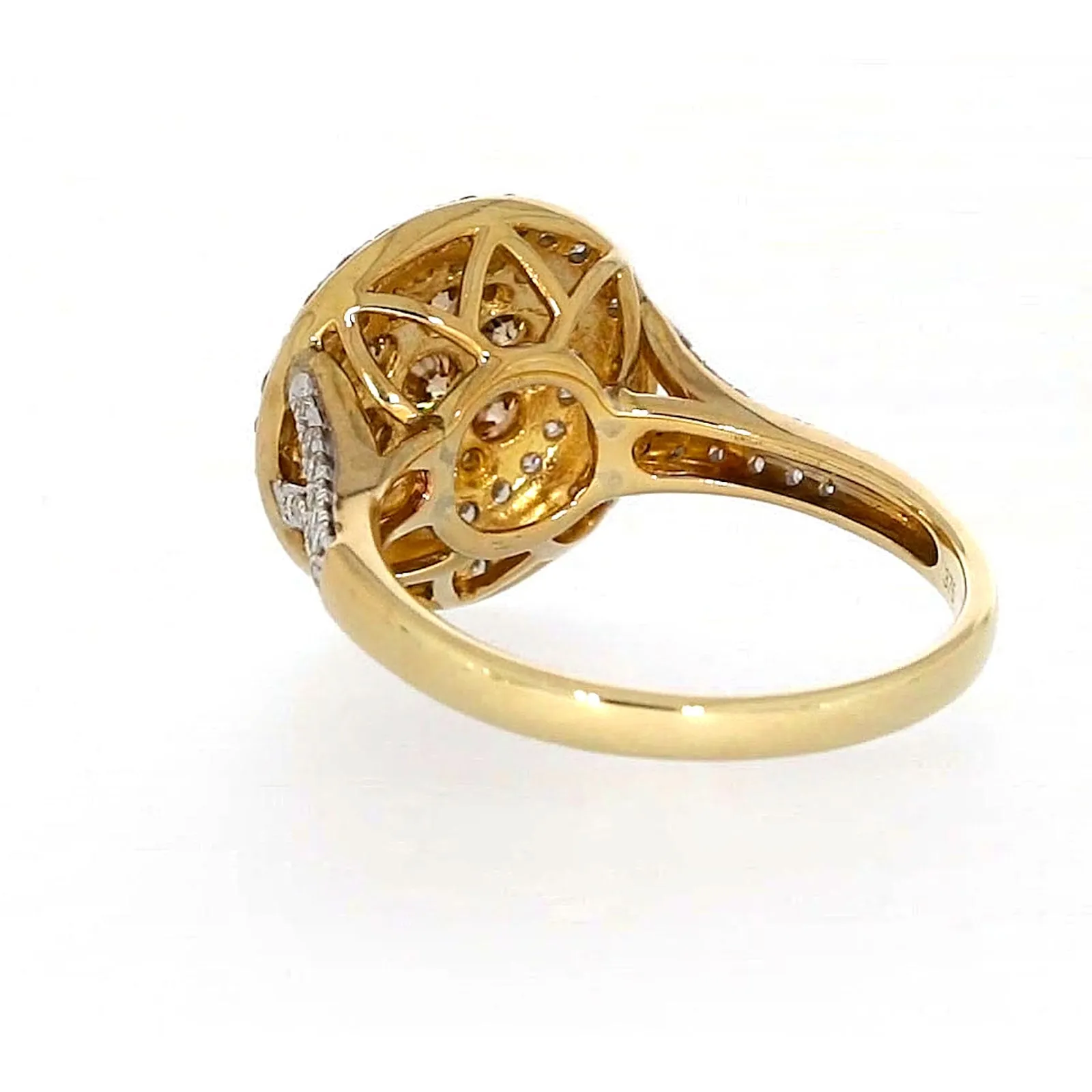 9ct Yellow Gold Round Brilliant Cut with 1 CARAT tw of Diamonds Ring