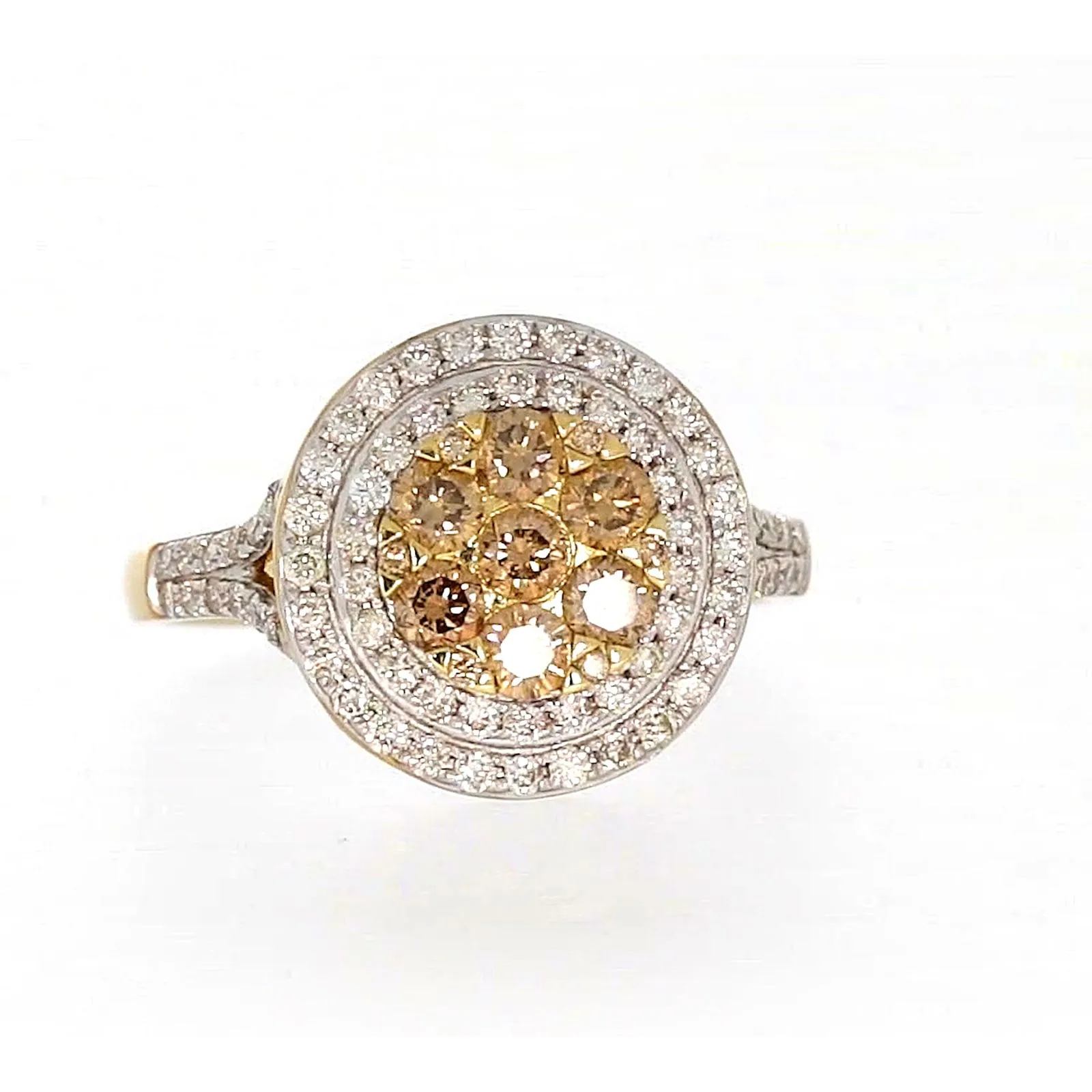9ct Yellow Gold Round Brilliant Cut with 1 CARAT tw of Diamonds Ring