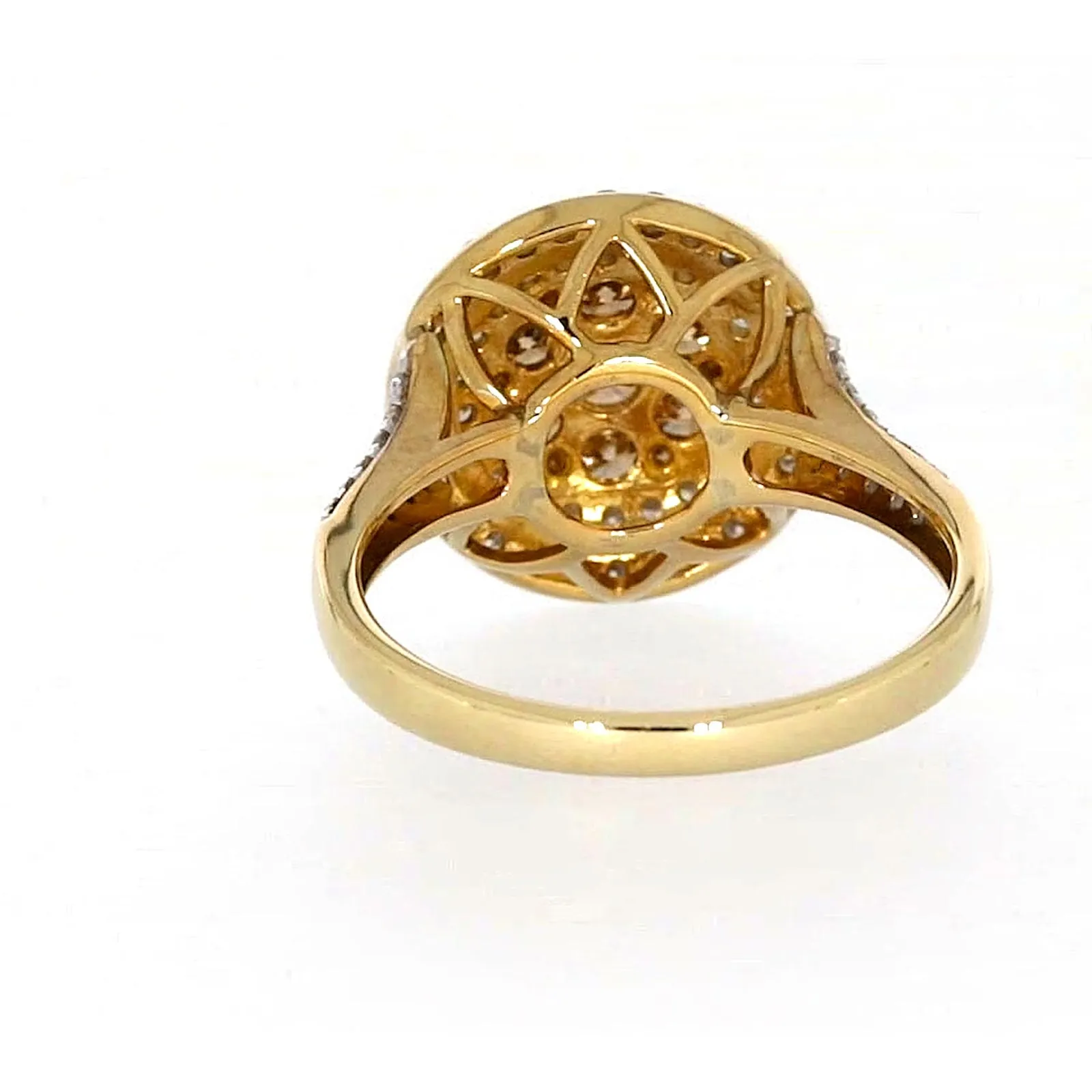9ct Yellow Gold Round Brilliant Cut with 1 CARAT tw of Diamonds Ring