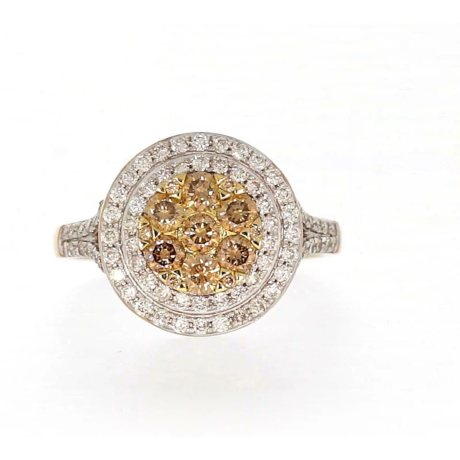 9ct Yellow Gold Round Brilliant Cut with 1 CARAT tw of Diamonds Ring