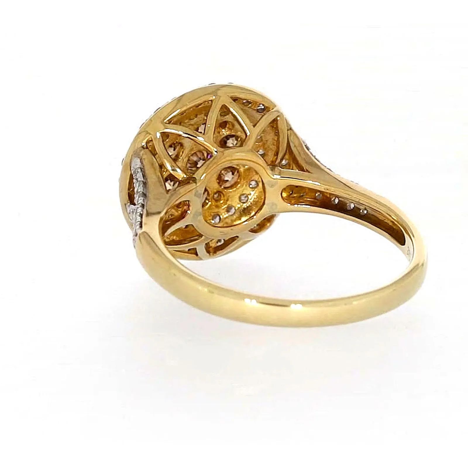 9ct Yellow Gold Round Brilliant Cut with 1 CARAT tw of Diamonds Ring