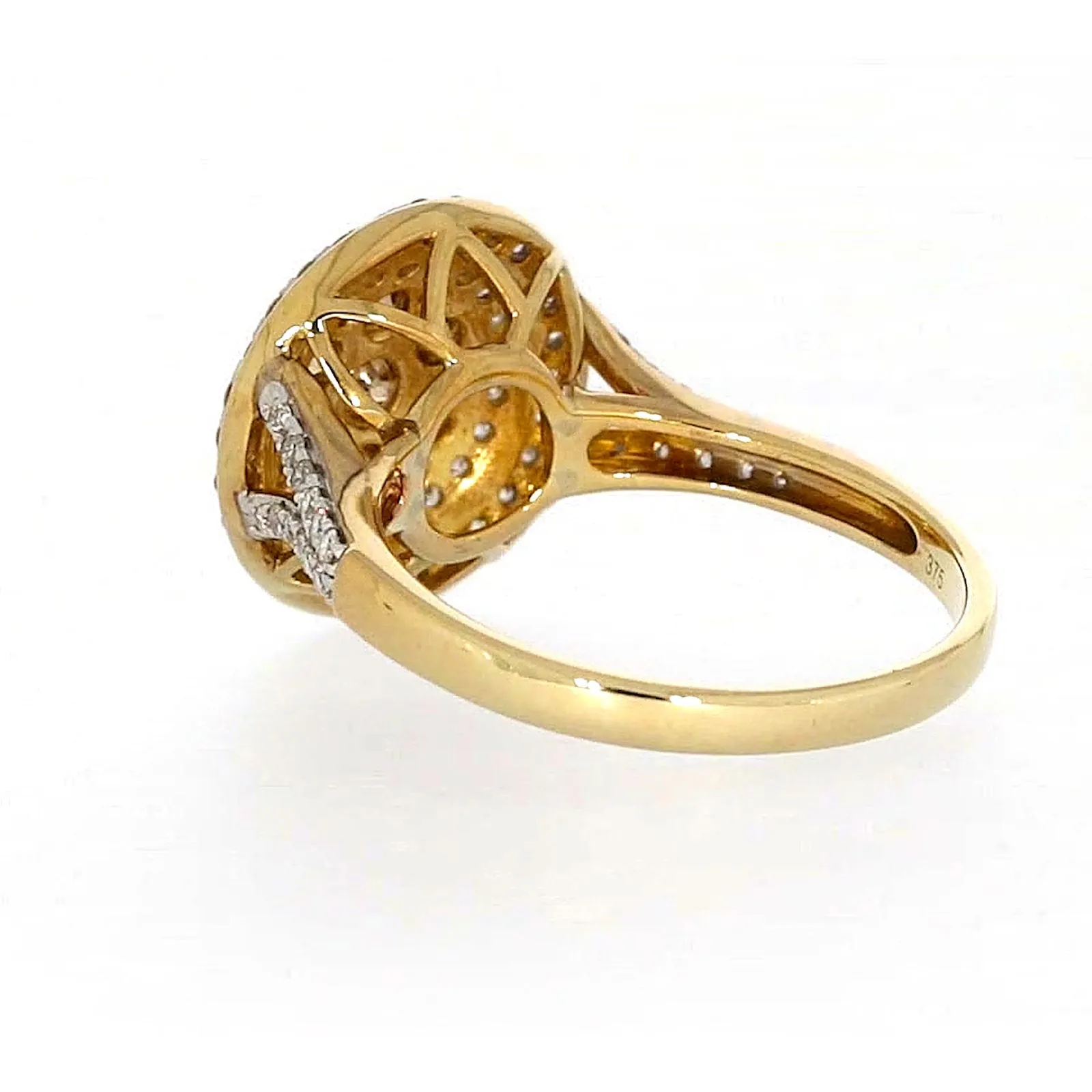 9ct Yellow Gold Round Brilliant Cut with 1 CARAT tw of Diamonds Ring