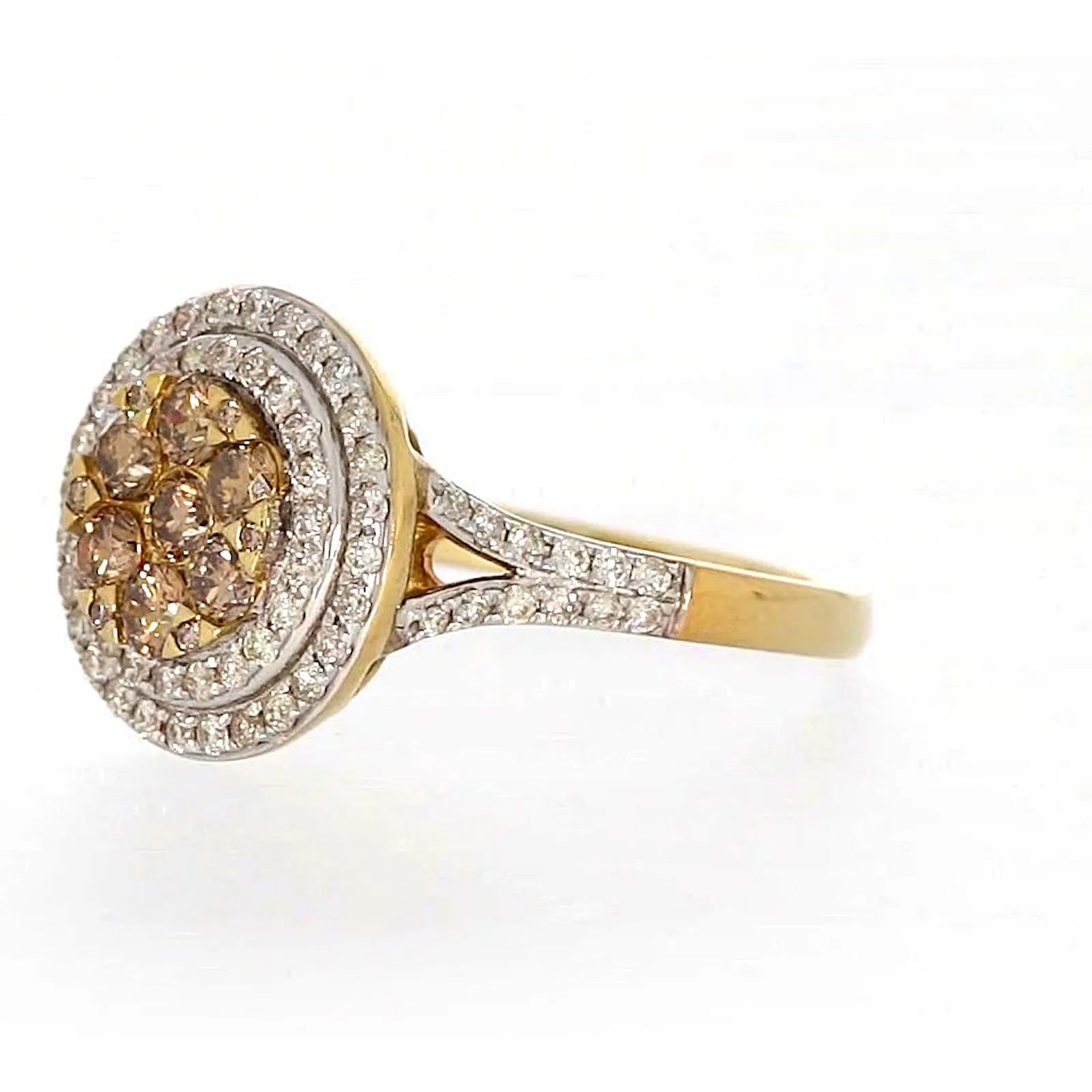 9ct Yellow Gold Round Brilliant Cut with 1 CARAT tw of Diamonds Ring