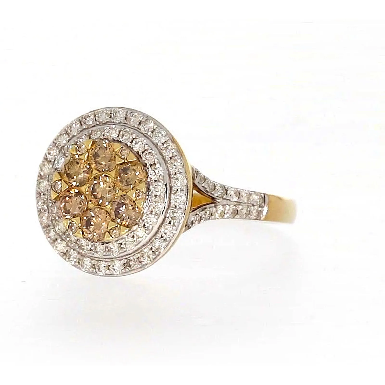 9ct Yellow Gold Round Brilliant Cut with 1 CARAT tw of Diamonds Ring