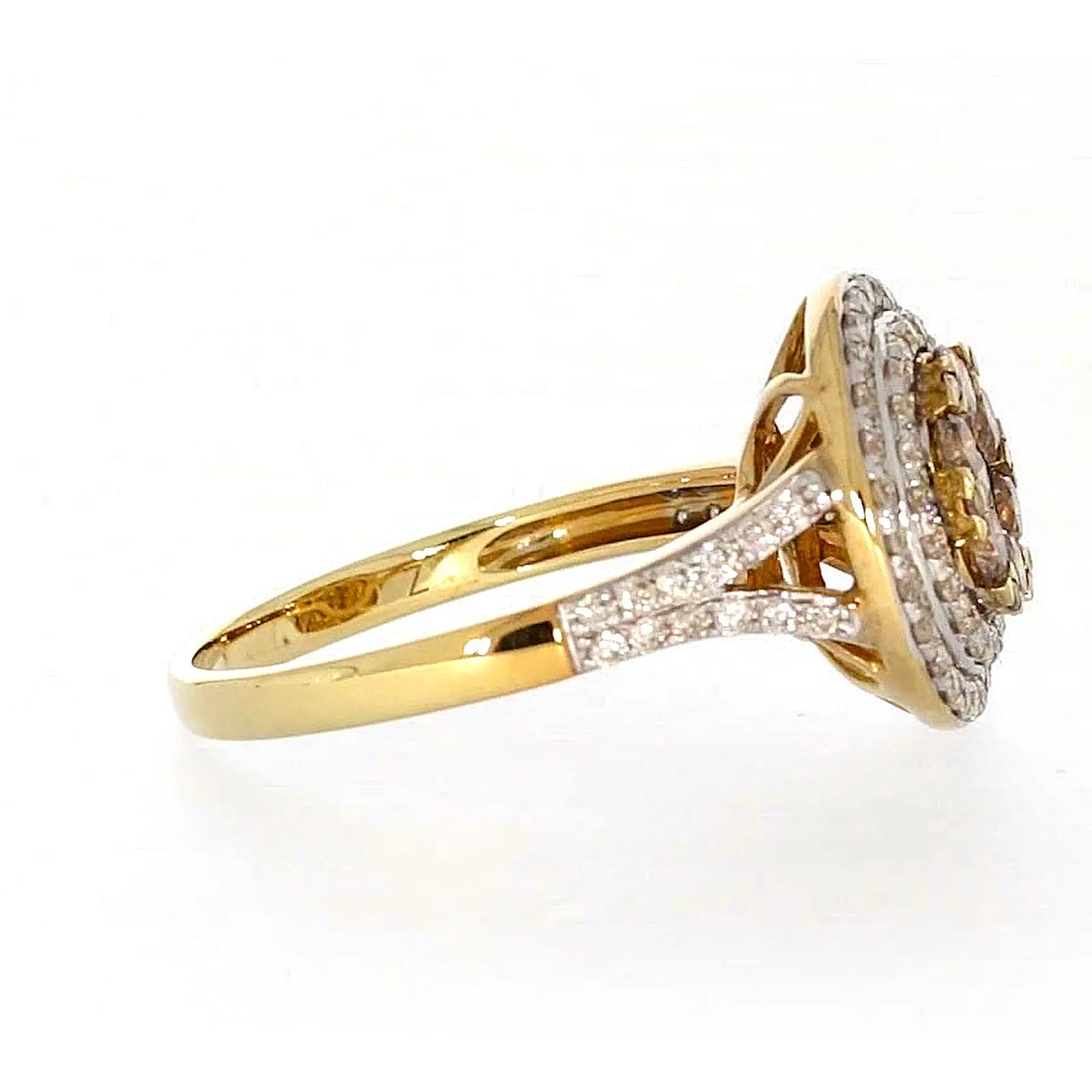 9ct Yellow Gold Round Brilliant Cut with 1 CARAT tw of Diamonds Ring