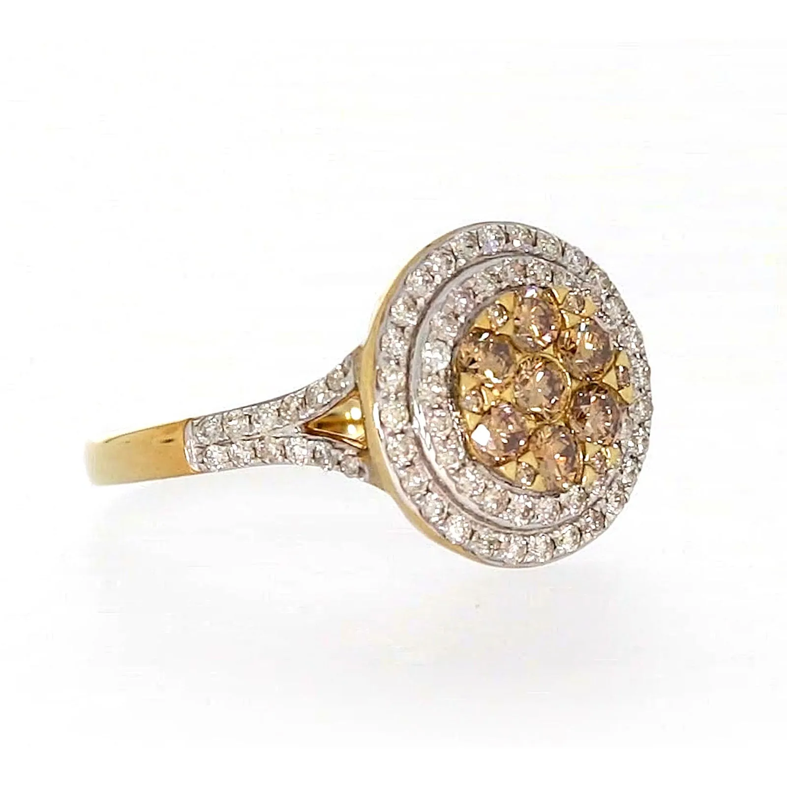 9ct Yellow Gold Round Brilliant Cut with 1 CARAT tw of Diamonds Ring