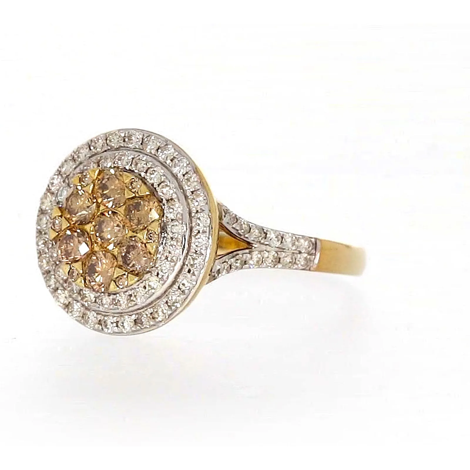 9ct Yellow Gold Round Brilliant Cut with 1 CARAT tw of Diamonds Ring