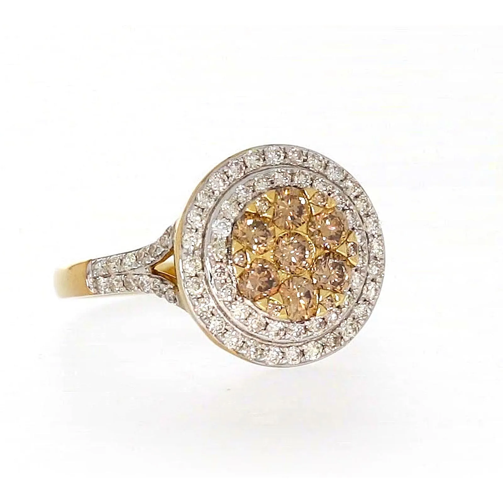 9ct Yellow Gold Round Brilliant Cut with 1 CARAT tw of Diamonds Ring