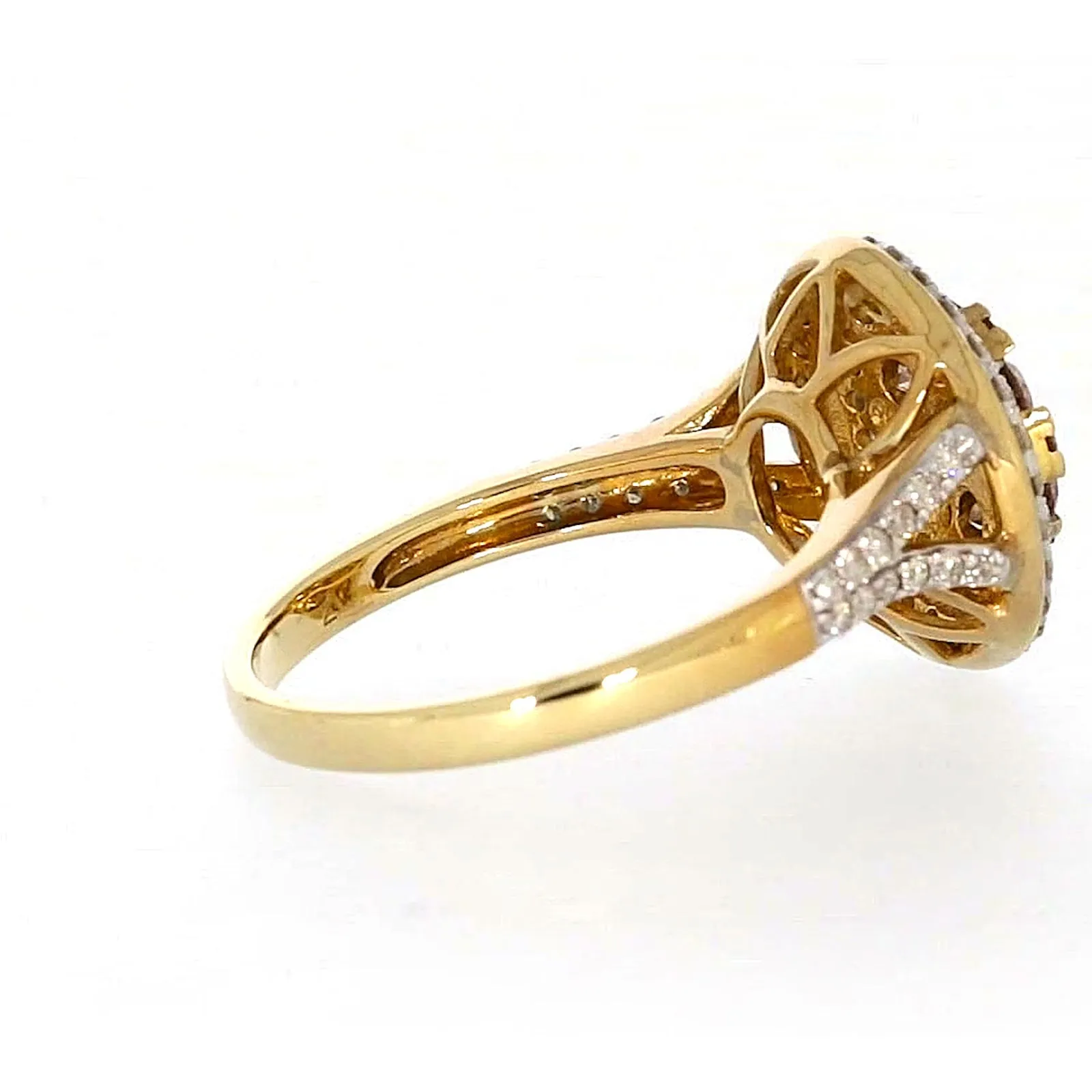 9ct Yellow Gold Round Brilliant Cut with 1 CARAT tw of Diamonds Ring