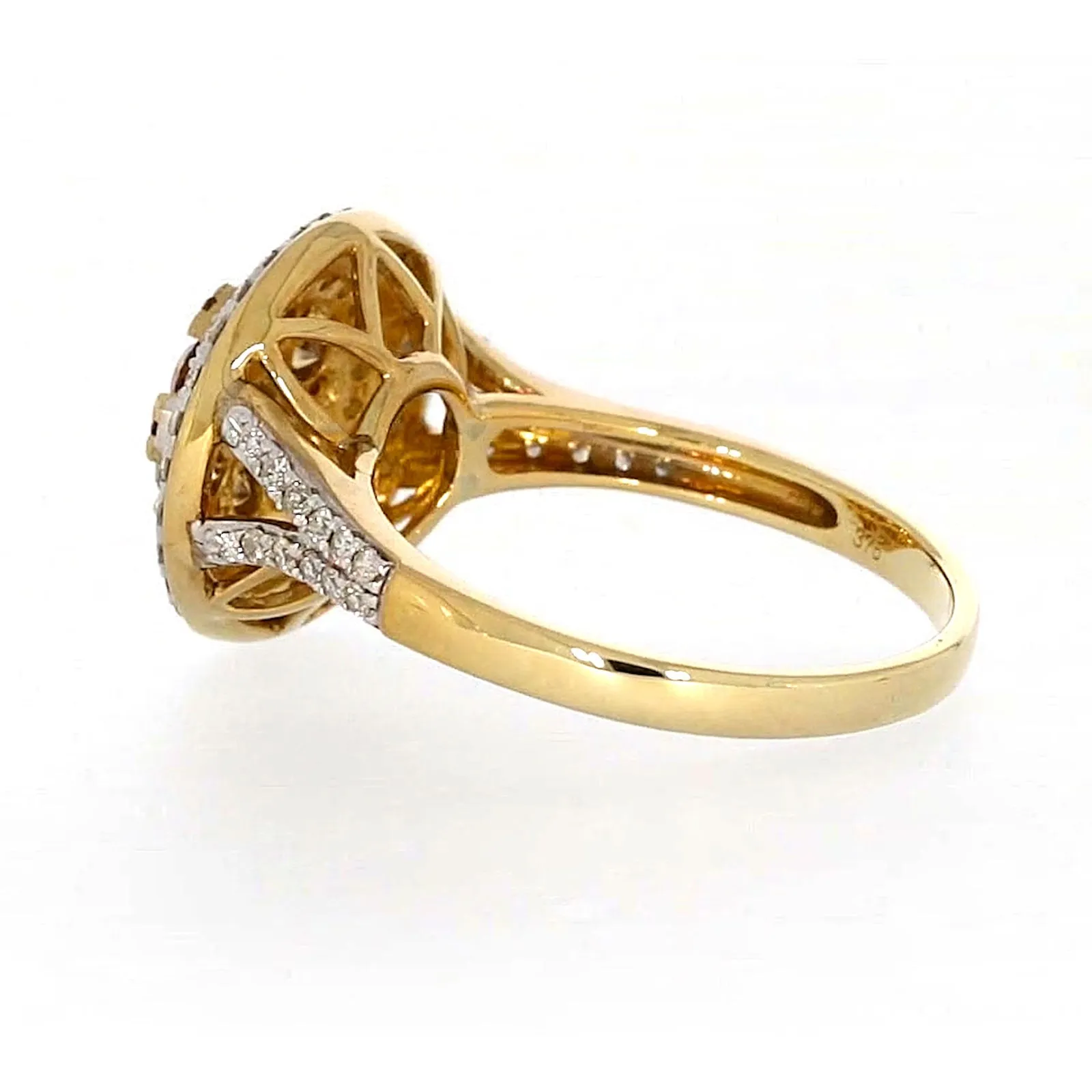 9ct Yellow Gold Round Brilliant Cut with 1 CARAT tw of Diamonds Ring