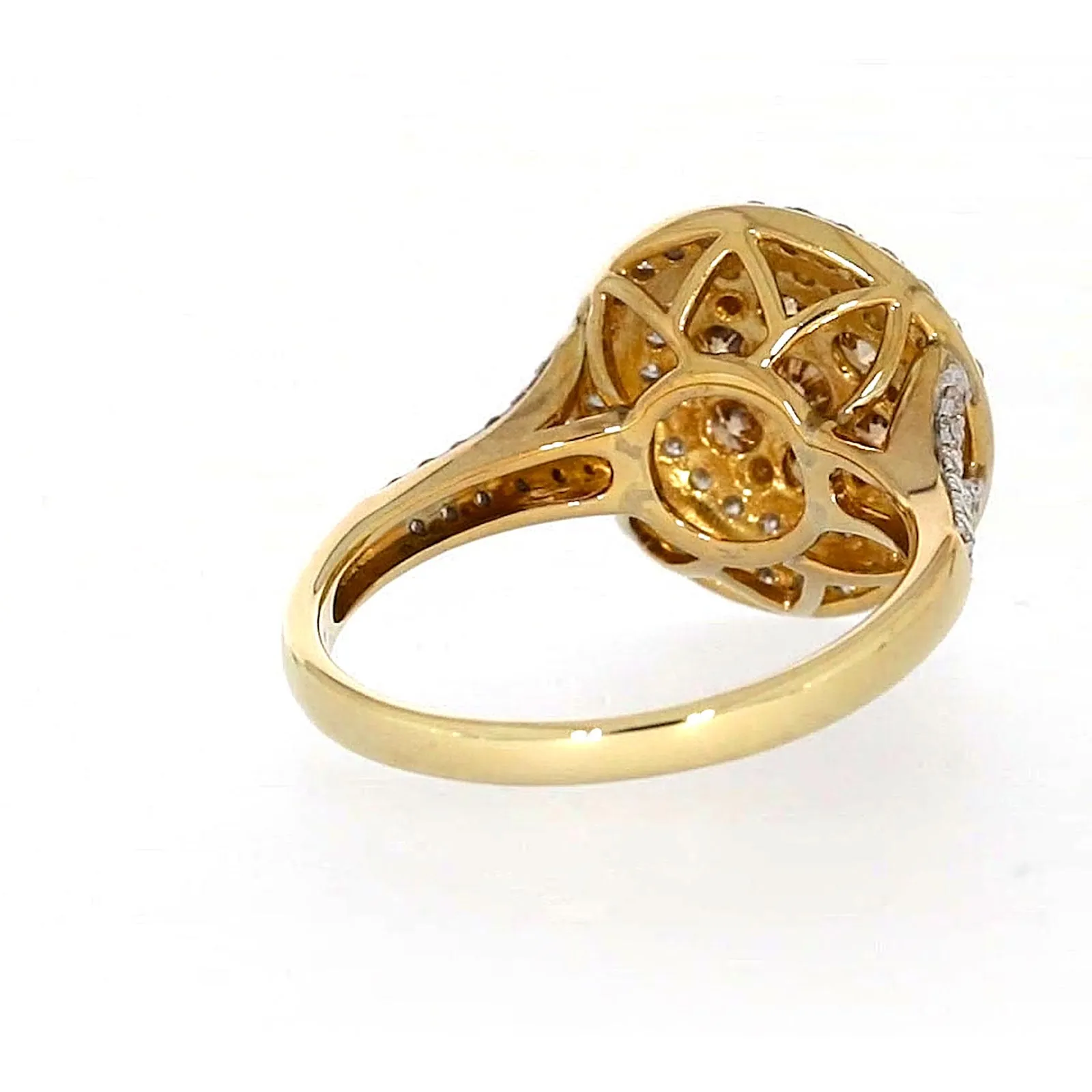 9ct Yellow Gold Round Brilliant Cut with 1 CARAT tw of Diamonds Ring