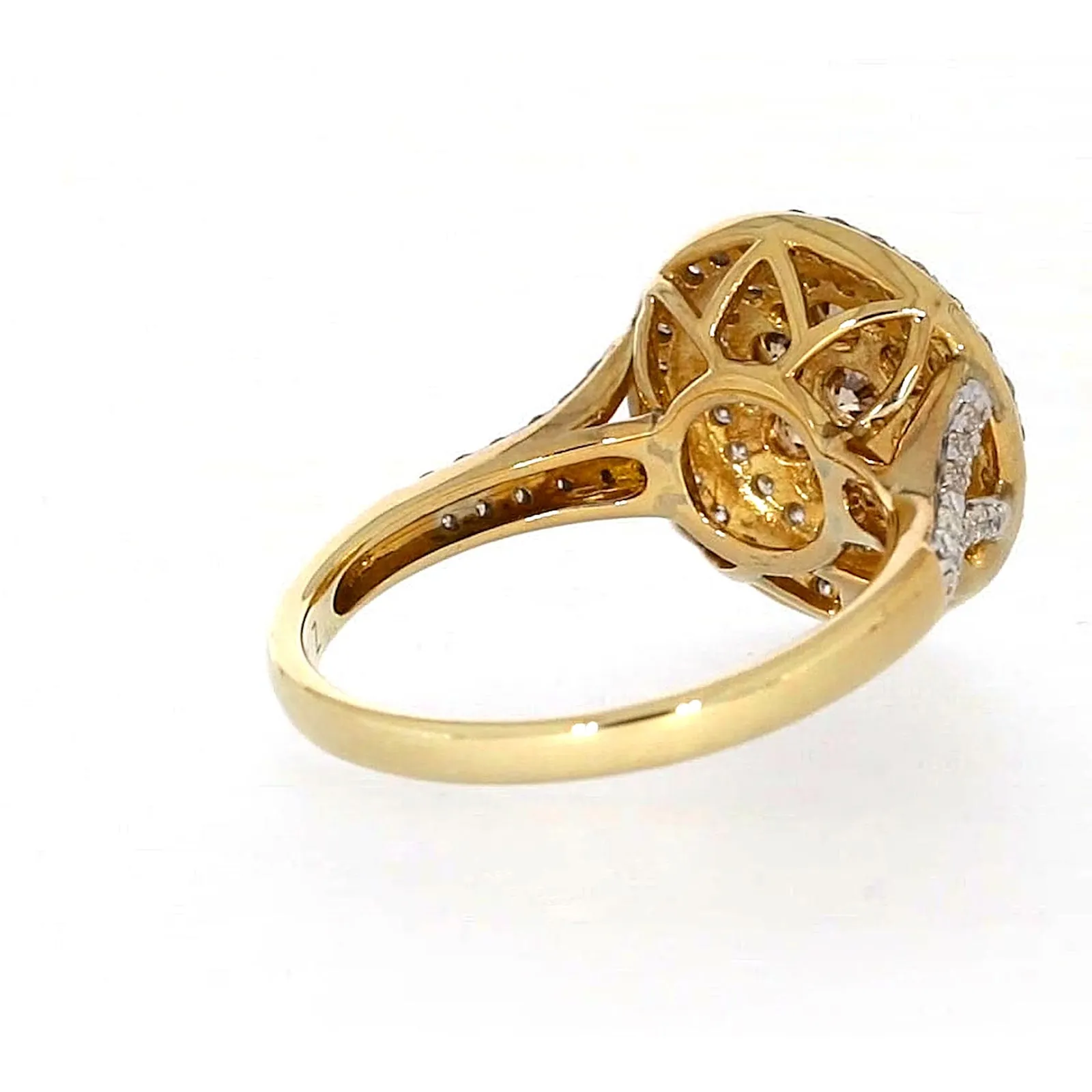 9ct Yellow Gold Round Brilliant Cut with 1 CARAT tw of Diamonds Ring