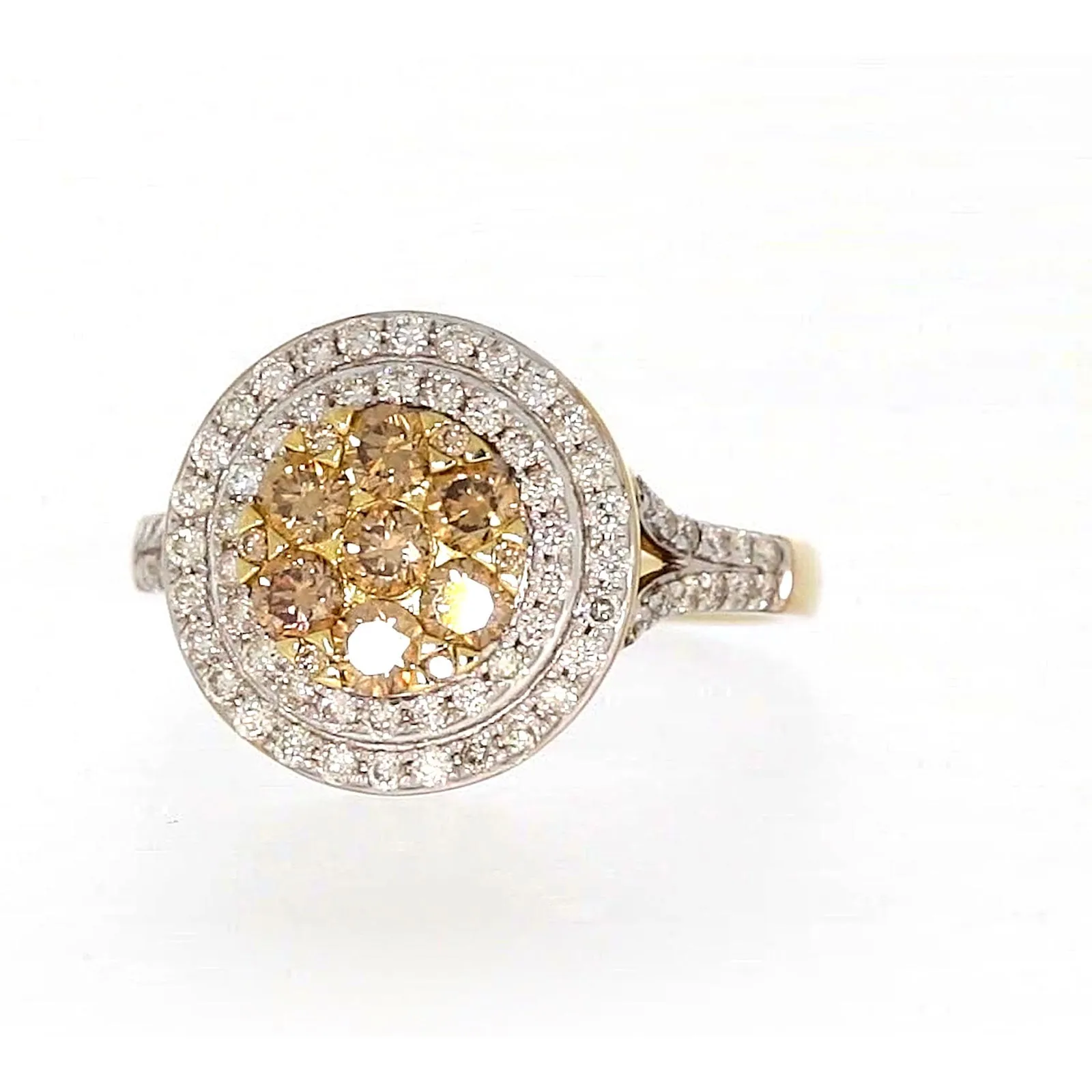 9ct Yellow Gold Round Brilliant Cut with 1 CARAT tw of Diamonds Ring
