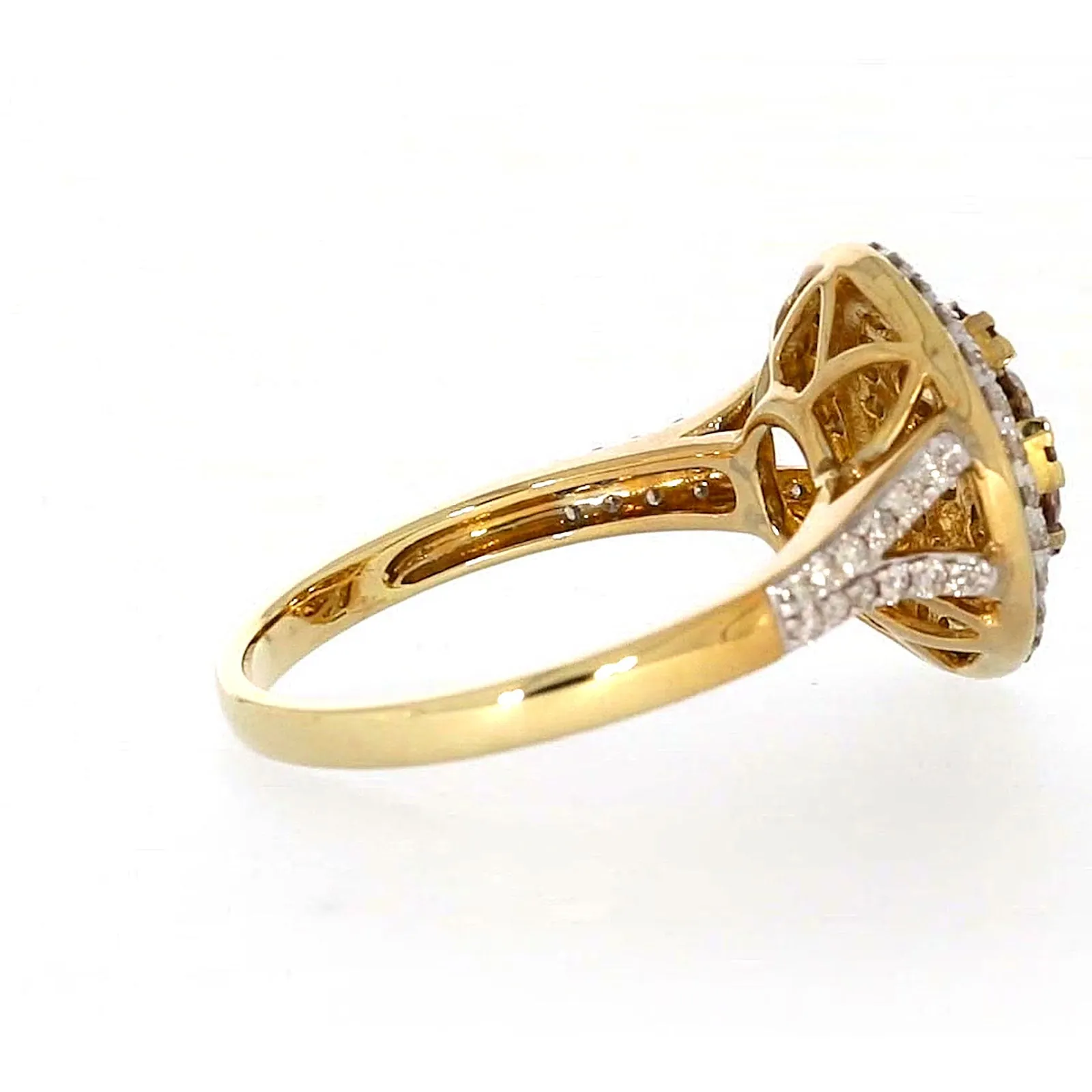 9ct Yellow Gold Round Brilliant Cut with 1 CARAT tw of Diamonds Ring