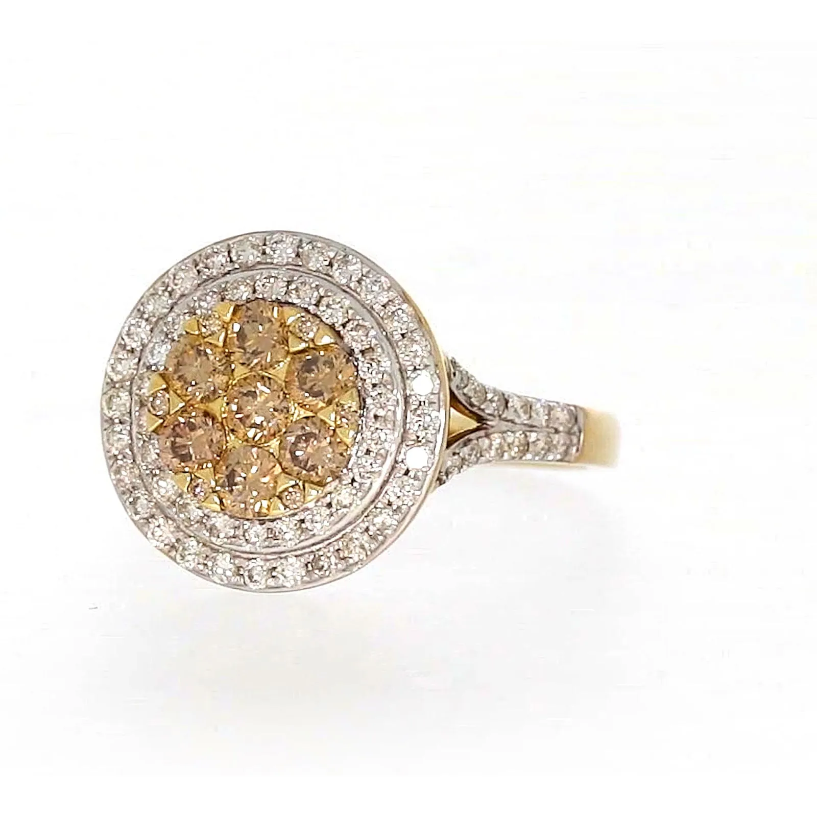 9ct Yellow Gold Round Brilliant Cut with 1 CARAT tw of Diamonds Ring