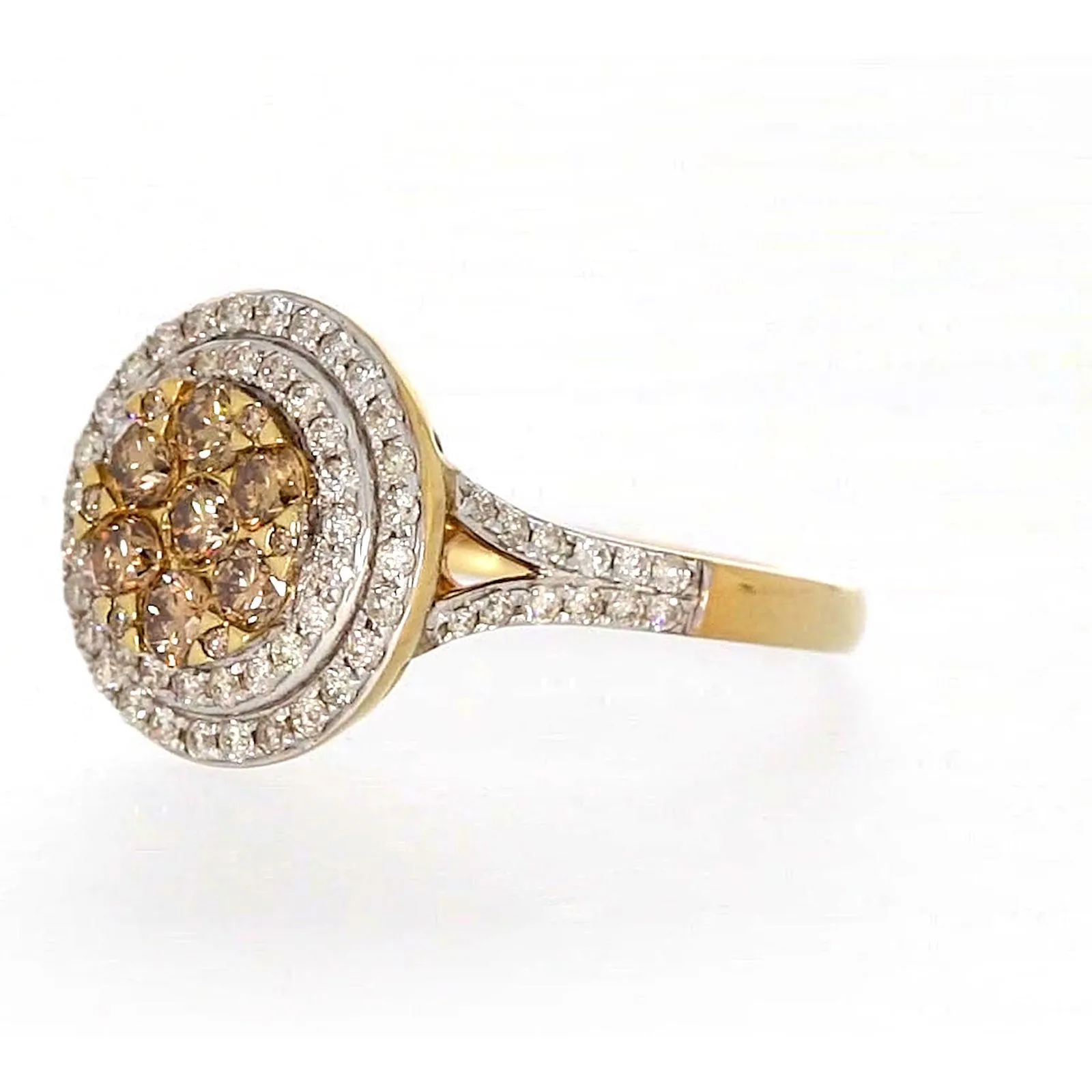9ct Yellow Gold Round Brilliant Cut with 1 CARAT tw of Diamonds Ring