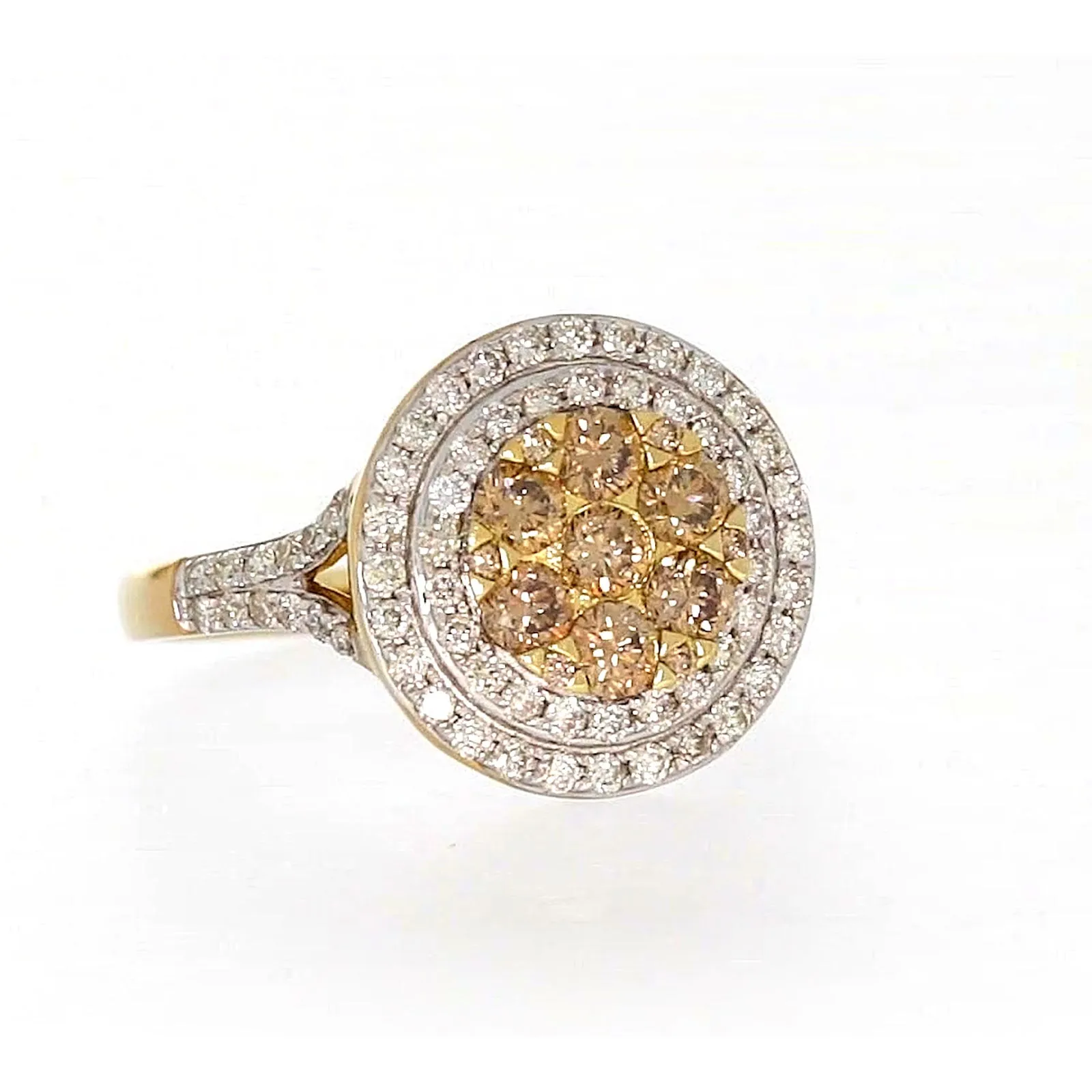 9ct Yellow Gold Round Brilliant Cut with 1 CARAT tw of Diamonds Ring