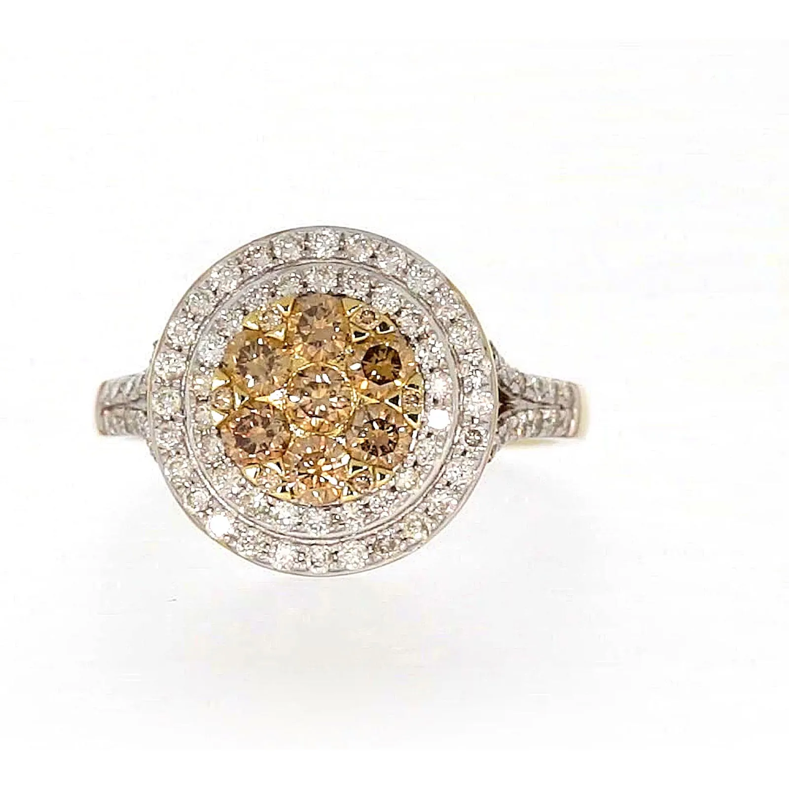 9ct Yellow Gold Round Brilliant Cut with 1 CARAT tw of Diamonds Ring
