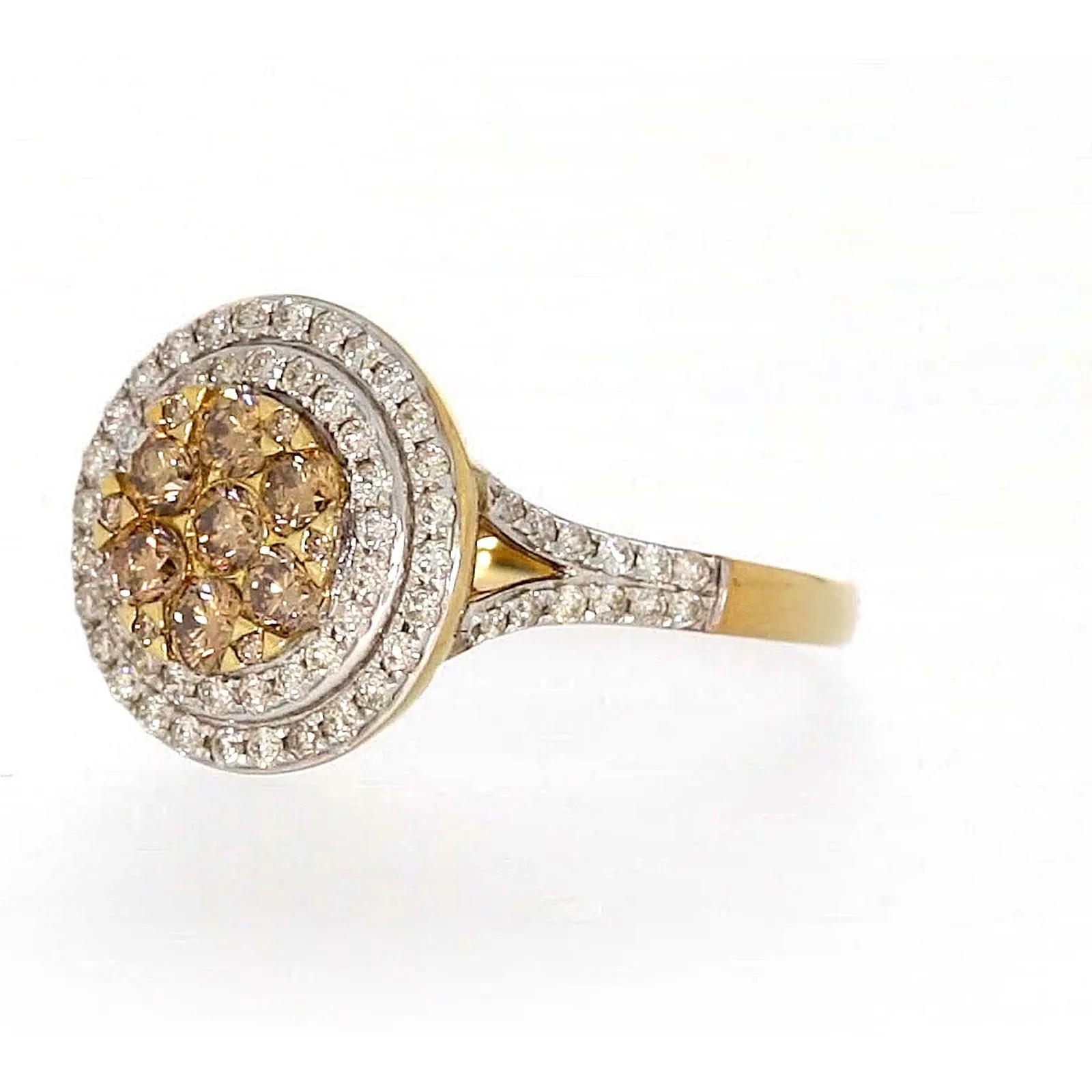 9ct Yellow Gold Round Brilliant Cut with 1 CARAT tw of Diamonds Ring