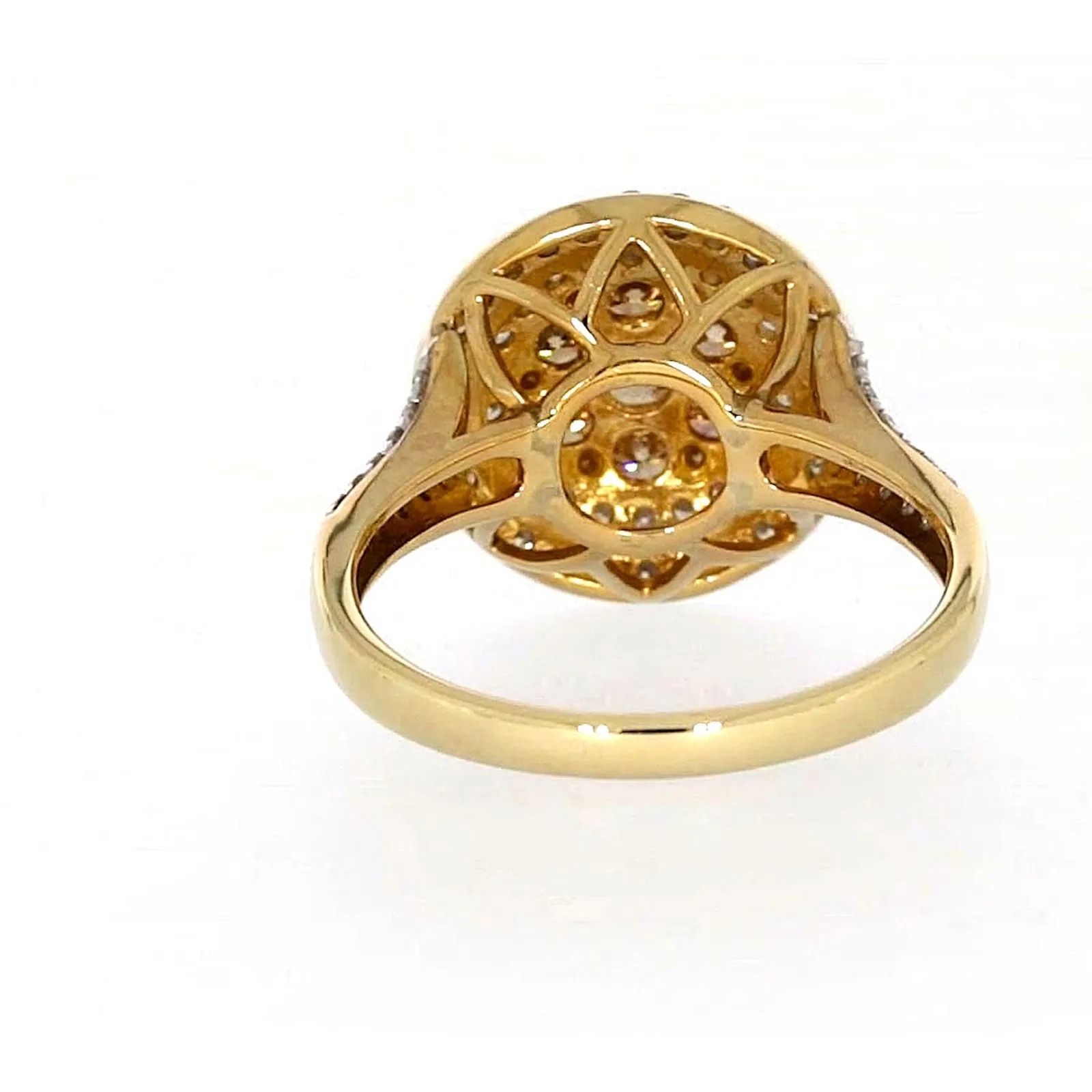9ct Yellow Gold Round Brilliant Cut with 1 CARAT tw of Diamonds Ring